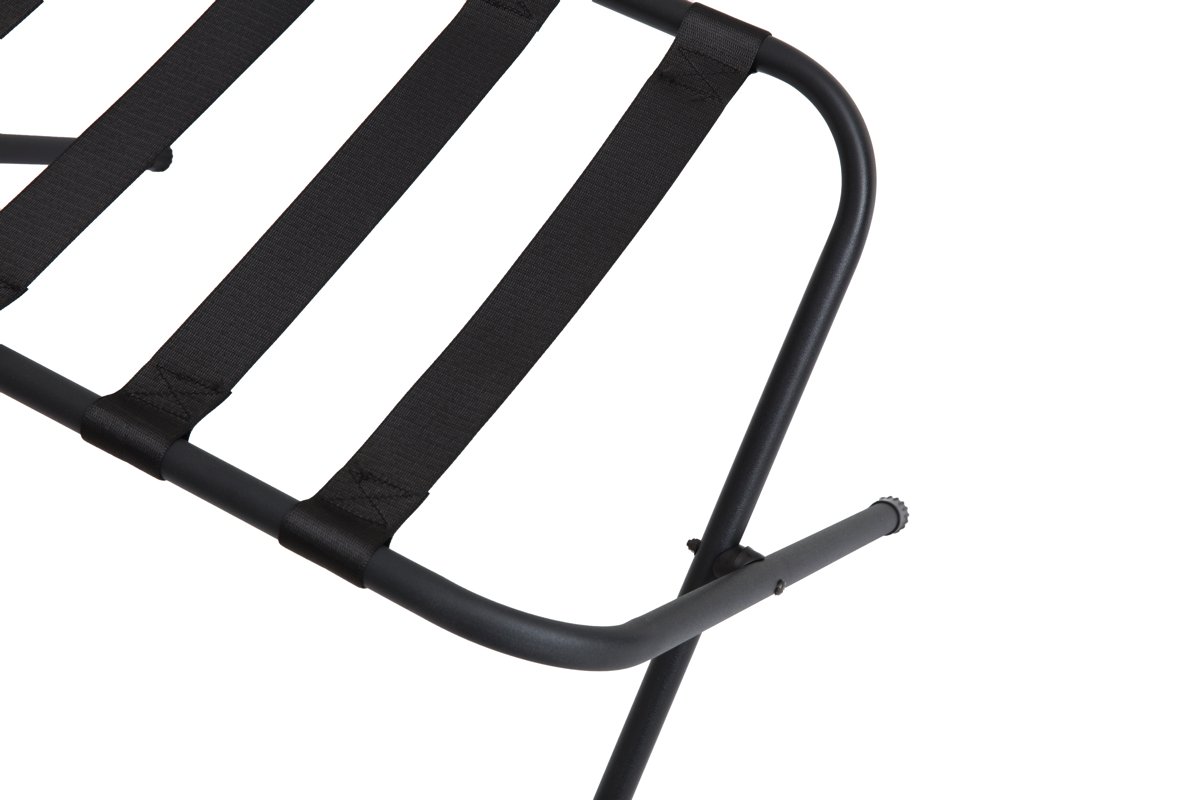 Black Metal Folding Luggage Rack by Mabel Home - Space-Saving Travel Storage for Suitcases, Bags & Clothes - Perfect for Bedrooms, Closets & Hotels