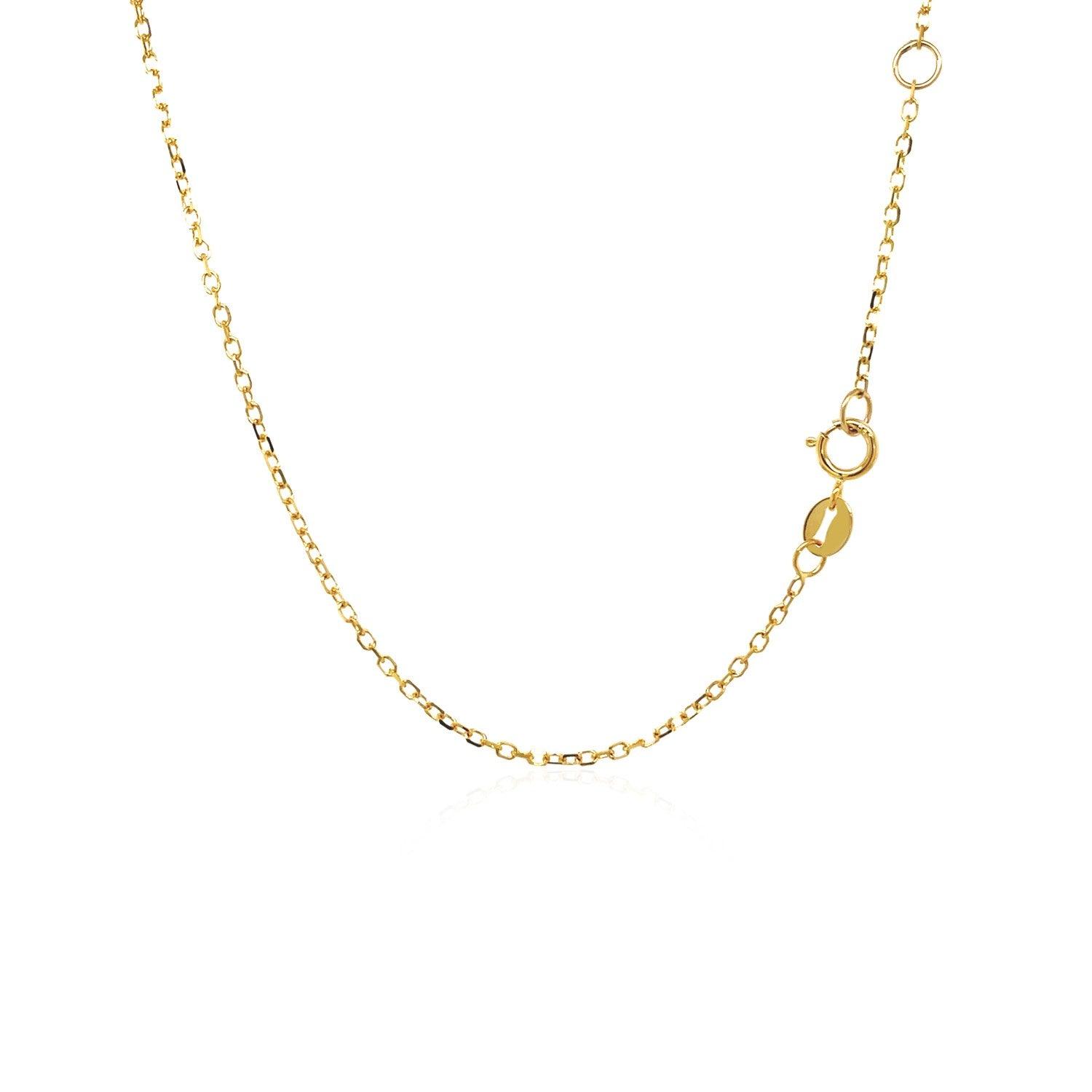 14K Yellow Gold 17 Inch Round Citrine Necklace for Women - Elegant Everyday Jewelry Gift for Birthday, Anniversary & Special Occasions