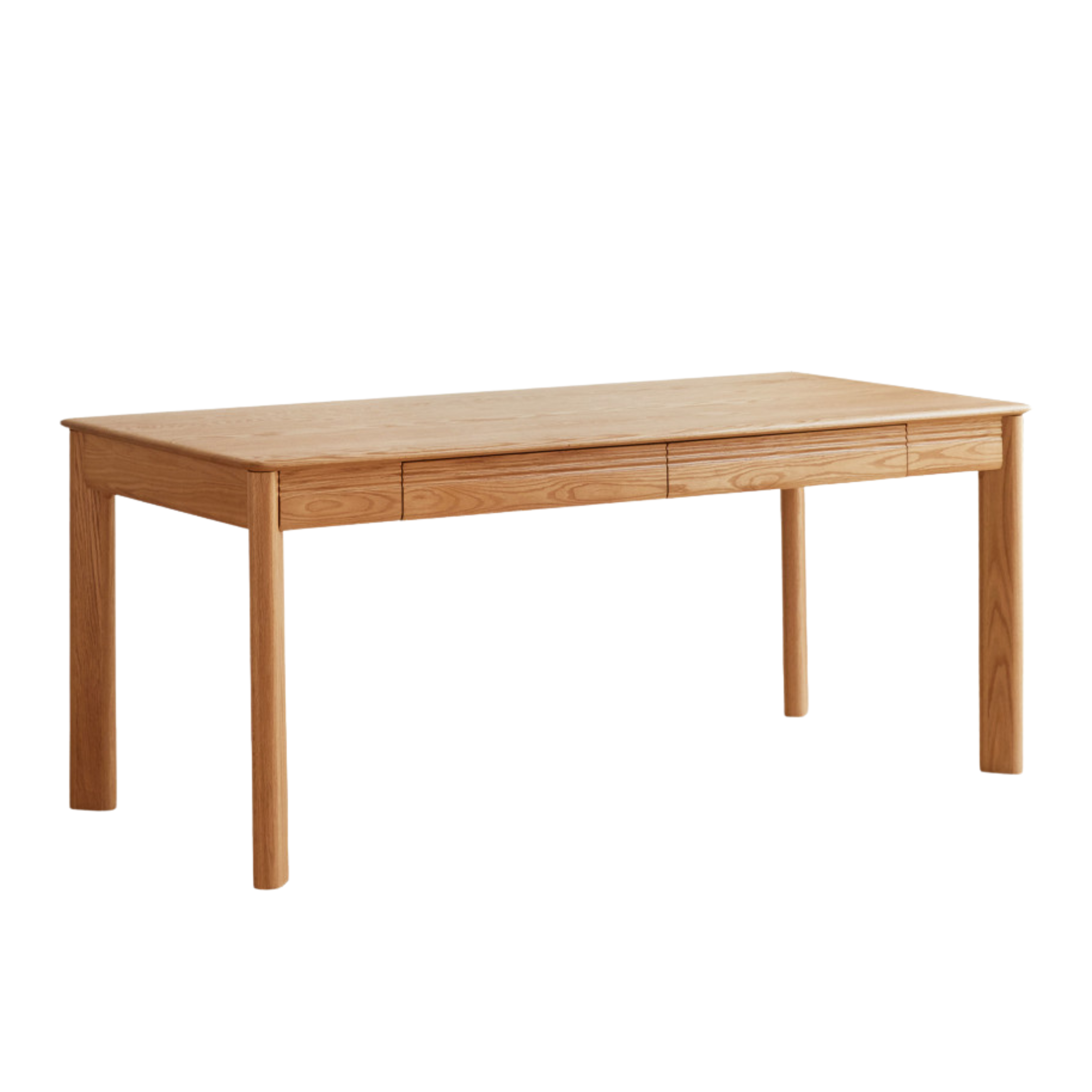 Solid Oak Wood Office Desk - 60 Inch Long Executive Workstation for Home & Business Use | Durable & Stylish Writing Table for Study, Work, or Conference Room