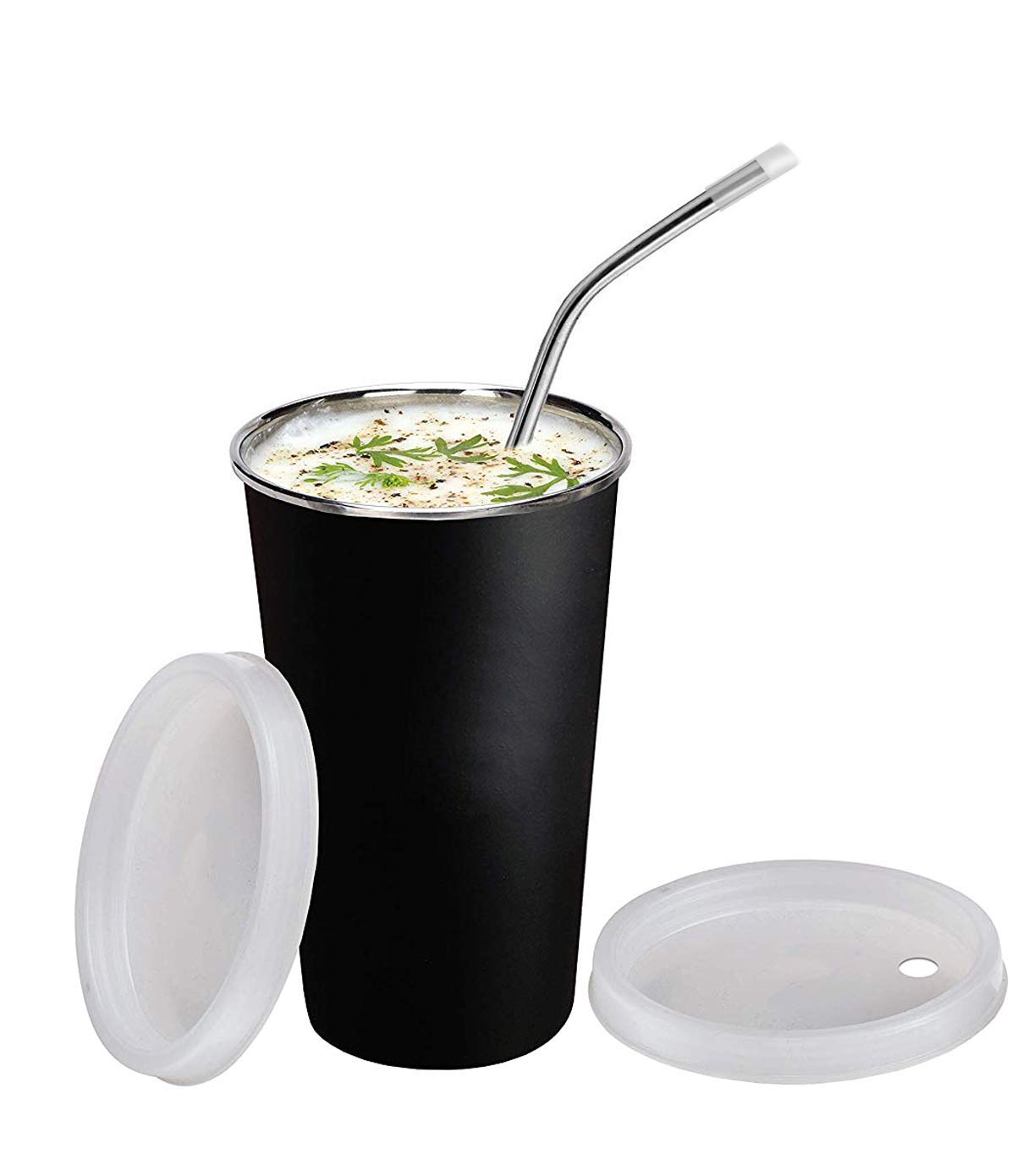 Stainless Steel Baby Sipper with Straw - Kids & Adults for Milk, Travel