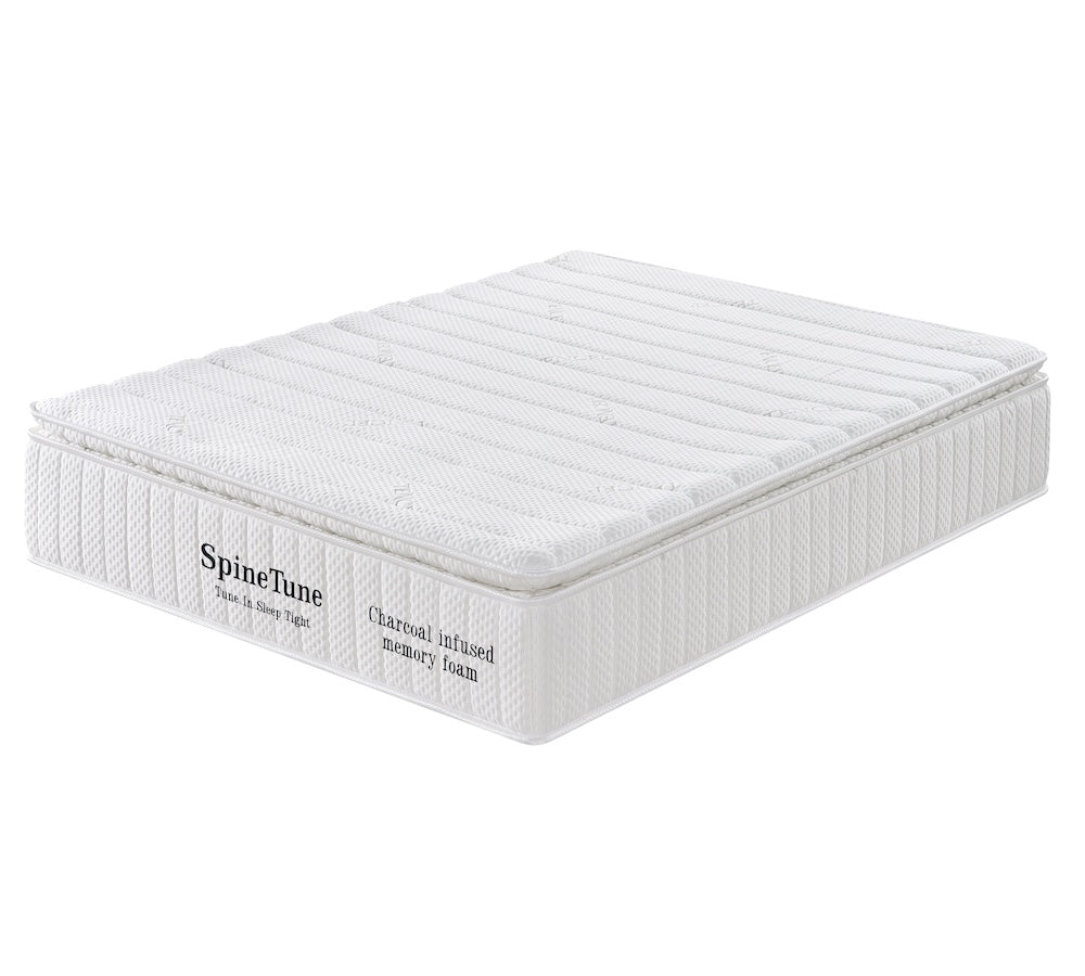 Spine Tune Premium Memory Foam Mattress Queen Size - Orthopedic Support for Back Pain Relief - Perfect for Bedroom, Guest Room & Apartment Sleeping