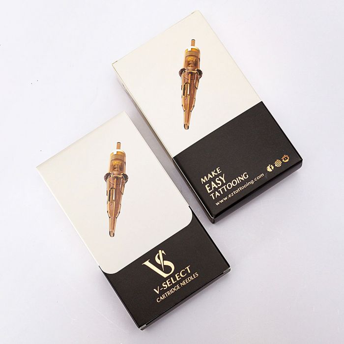V Select 9 Round Liner Cartridges for Tattoo Machines - Professional Tattoo Ink Supply for Artists - Perfect for Fine Line Work and Detailing