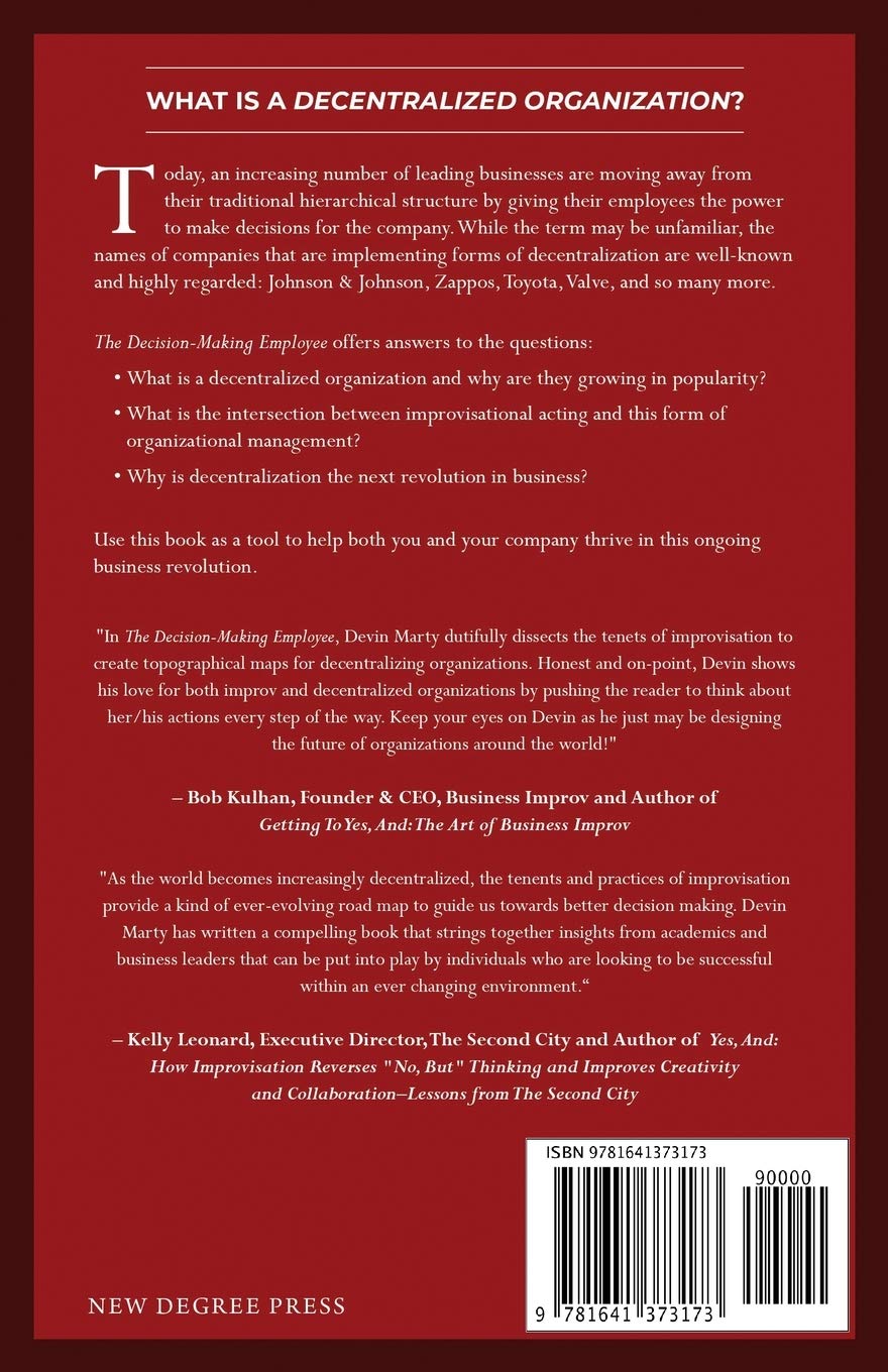 The Decision-Making Employee: How to Succeed in a Decentralized Organization | Leadership Book for Remote Teams & Modern Workplace Success