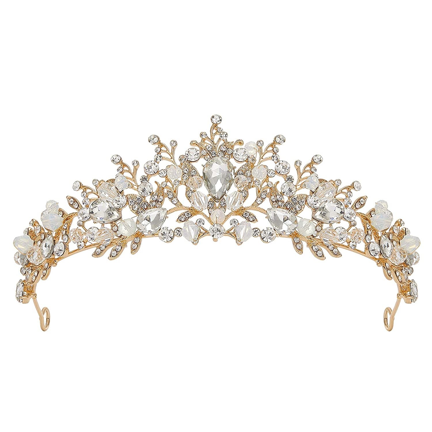 Sparkling Crystal Wedding Tiaras & Crowns for Women - Elegant Metal Princess Headpiece for Brides, Quinceañera, Prom & Pageant - Perfect for Bridal Shower, Birthday & Special Occasions