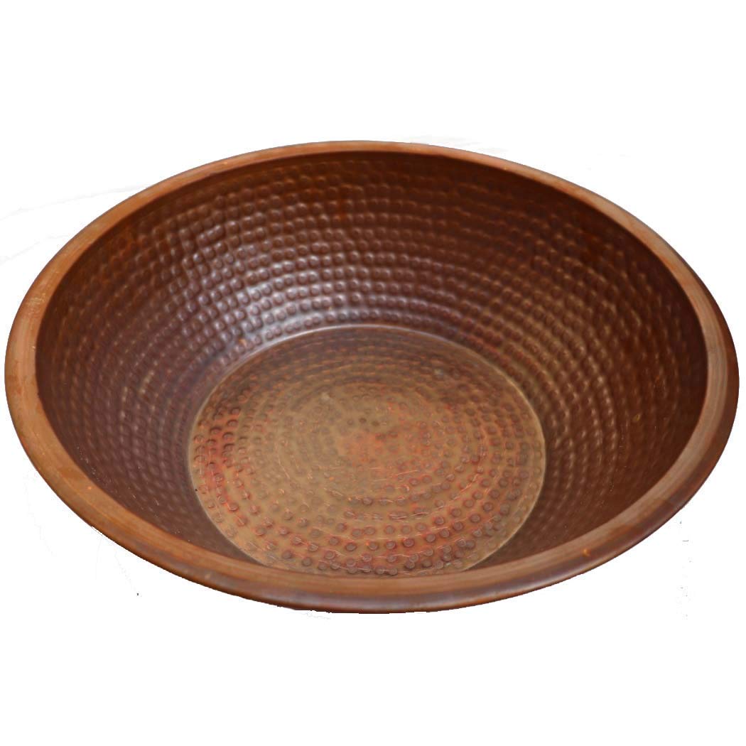 Portable Copper Foot Soaking Bowl for Pedicure & Massage - Rustic Spa Basin for Relaxation, Home & Salon Use