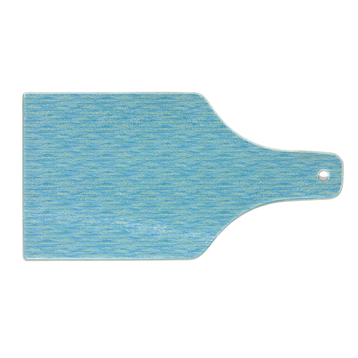 Ambesonne Cloud Cutting Board - Hand Drawn Sky Illustration, Spring Weather Design, Decorative Tempered Glass for Cutting & Serving, Wine Bottle Shape in Blue & White - Perfect for Kitchen Prep, Charcuterie Boards & Party Serving