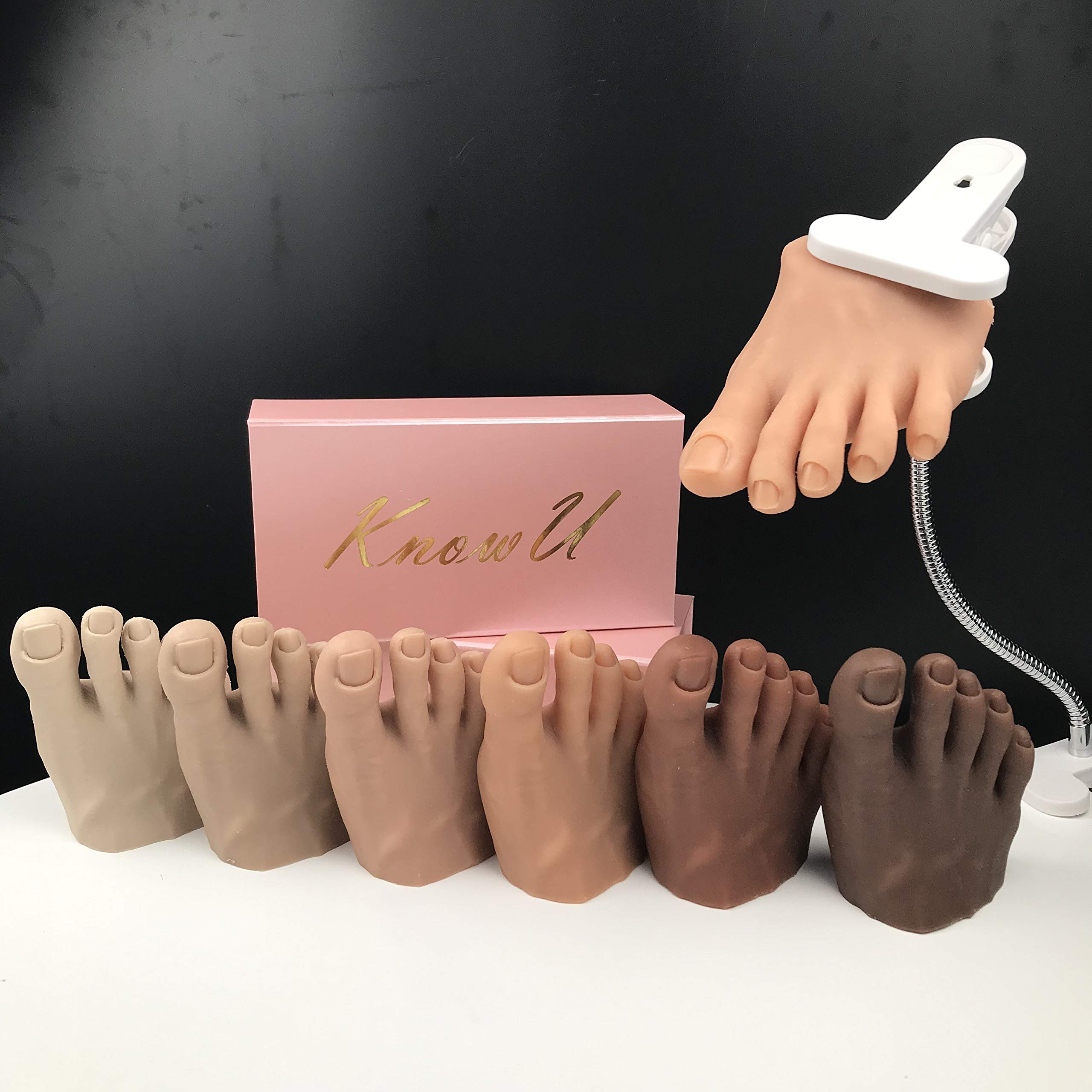 Professional Nail Art Training Silicone Mannequin Foot Model with Detachable Nail Tips - Perfect for Salon Practice, Nail Display & Pedicure Training - Ideal for Beginners & Professionals
