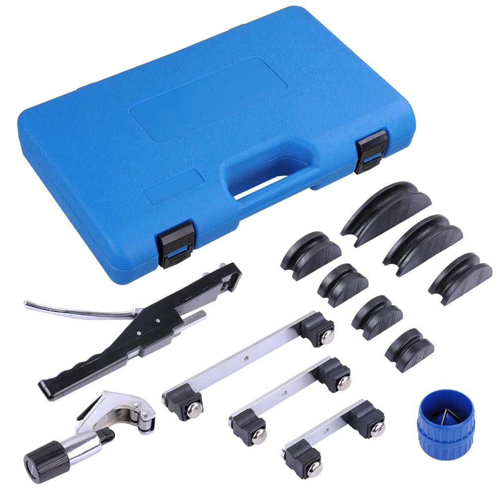 TheLAShop Professional Pipe & Tube Bender Kit with Nylon/Aluminum Dies - Perfect for HVAC, Plumbing & Electrical Conduit Bending Projects