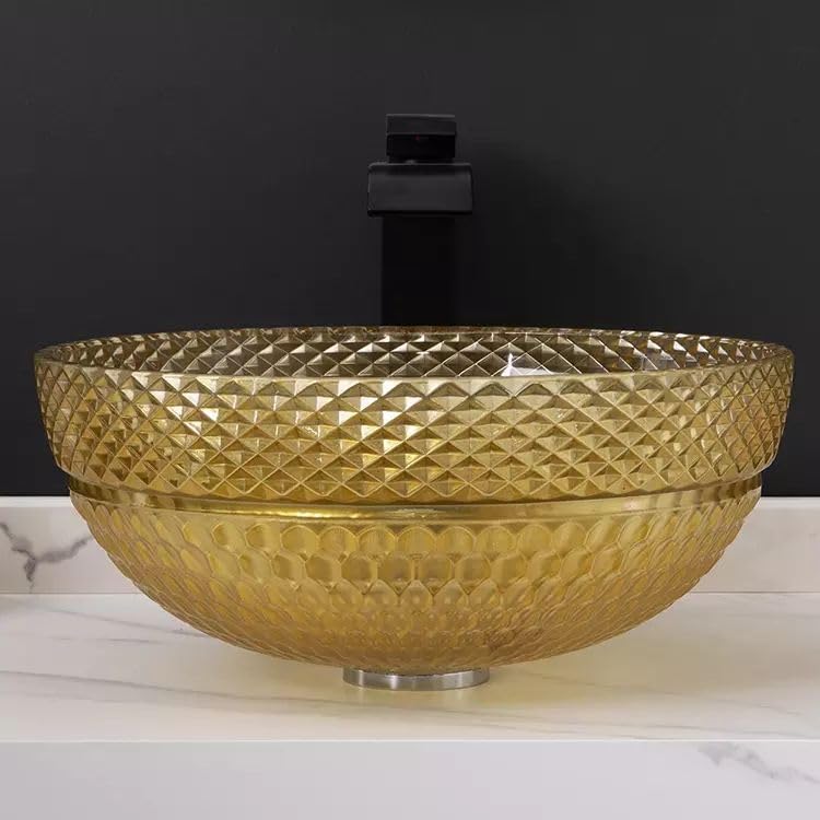 Premium InArt Glass Vessel Sink - 13.4