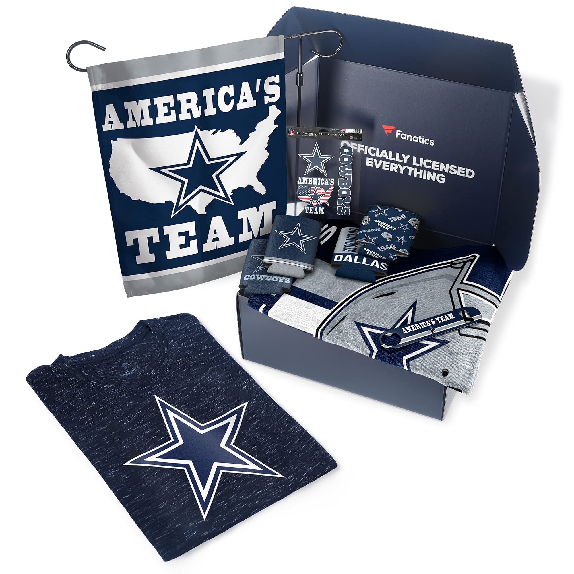 Fanatics NFL Pack Tailgate Game Day Essentials T-Shirt Gift Box - $107+ Value | Perfect for Football Parties, Tailgating & Super Bowl Gifts
