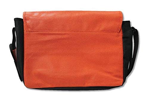 Alabama Crimson Tide Basketball Leather Laptop Case - Authentic Basketball Material Messenger Bag - Orange - Perfect for Campus & Travel
