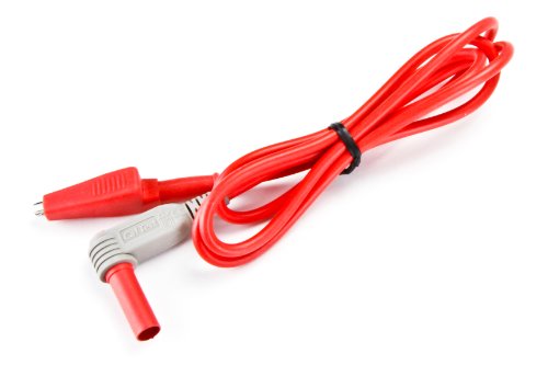 CT3804 Alligator Clip to Banana Plug Test Lead - 100cm Silicone Jacket, Right-Angle Connector (10 Pack) - Perfect for Electronics Testing, Circuit Debugging & Lab Equipment Connections