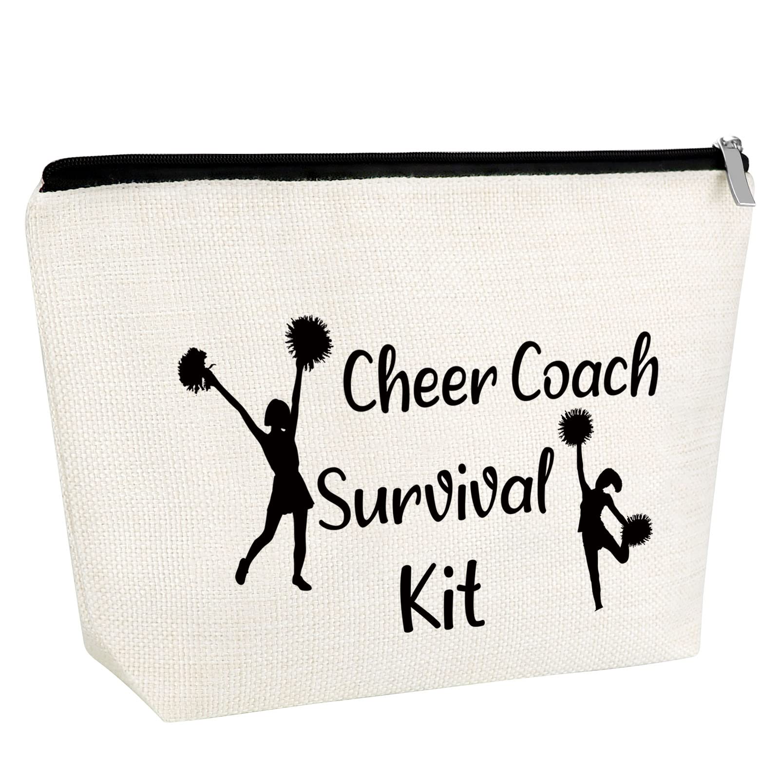 Cheerleading Coach Gift Set - Personalized Cosmetic Bag for Women, Cheer Mom & Team - Perfect Thank You Gift for Cheer Coaches, Girls & Squads - Great for Practice, Competitions & Appreciation Events