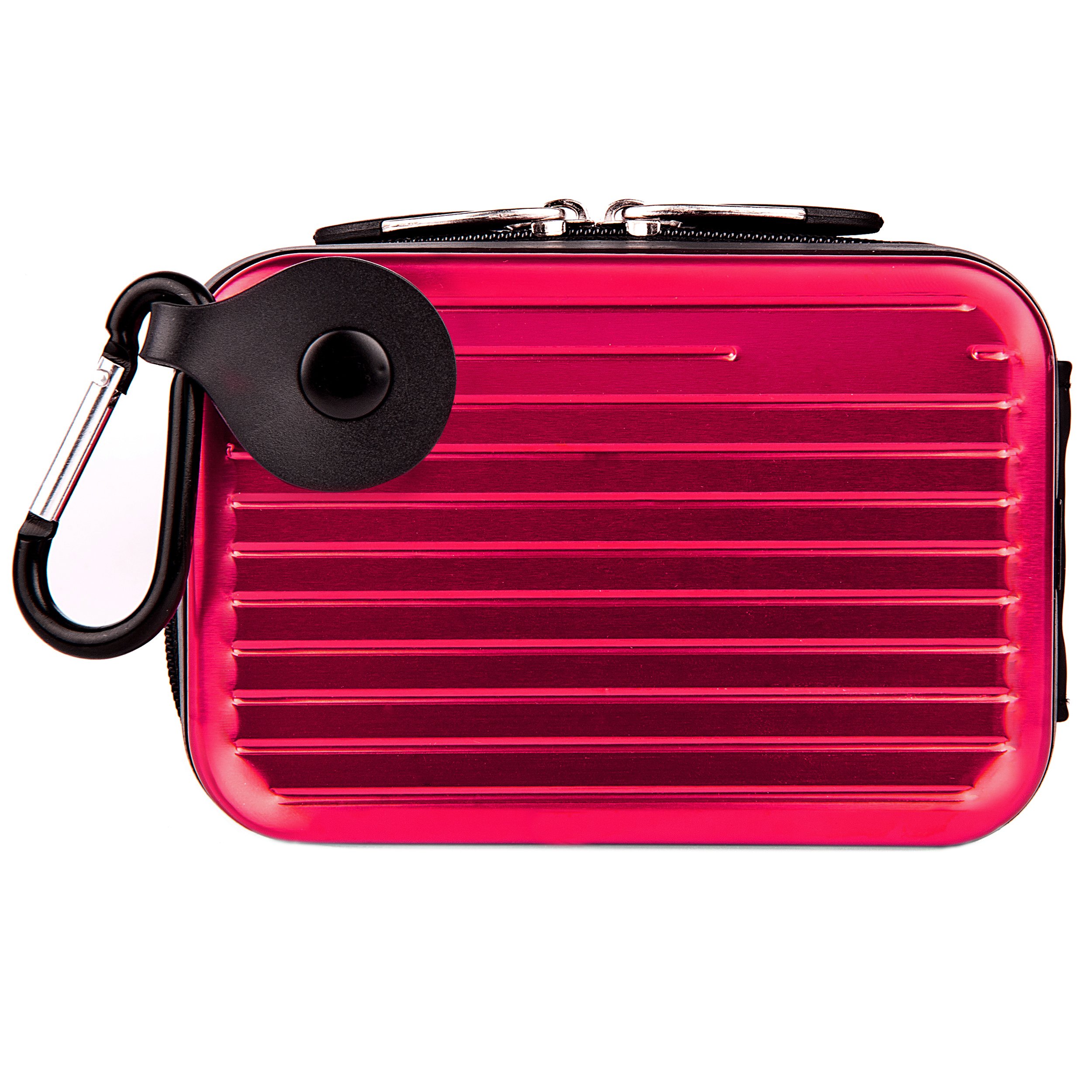 Metallic Pink Pascal Hardshell Aluminum Cube Case for Canon PowerShot A/ELPH/SD/SX Series Digital Cameras - Durable Protective Travel & Outdoor Photography Case