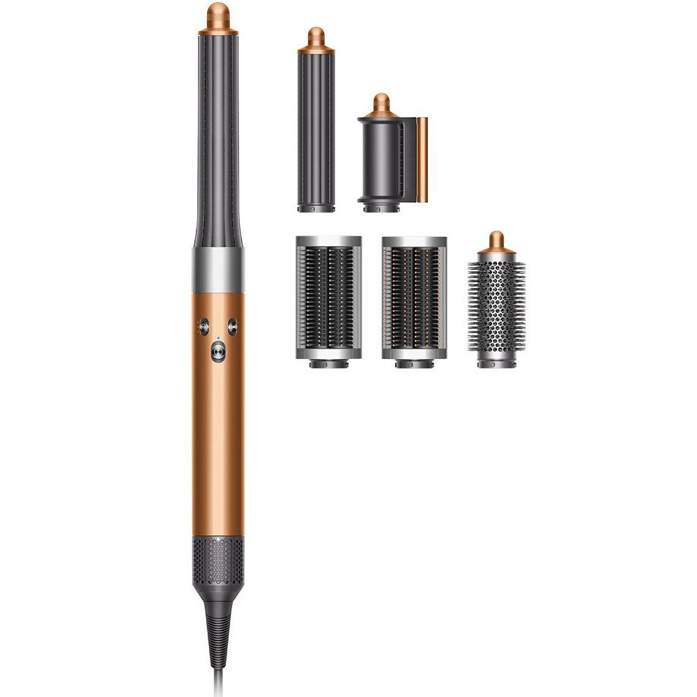 Dyson Airwrap Complete Styler Long Barrel - Copper/Nickel | Certified Refurbished with 1-Year Warranty | HS05 Model | Perfect for Salon-Quality Hair Styling at Home