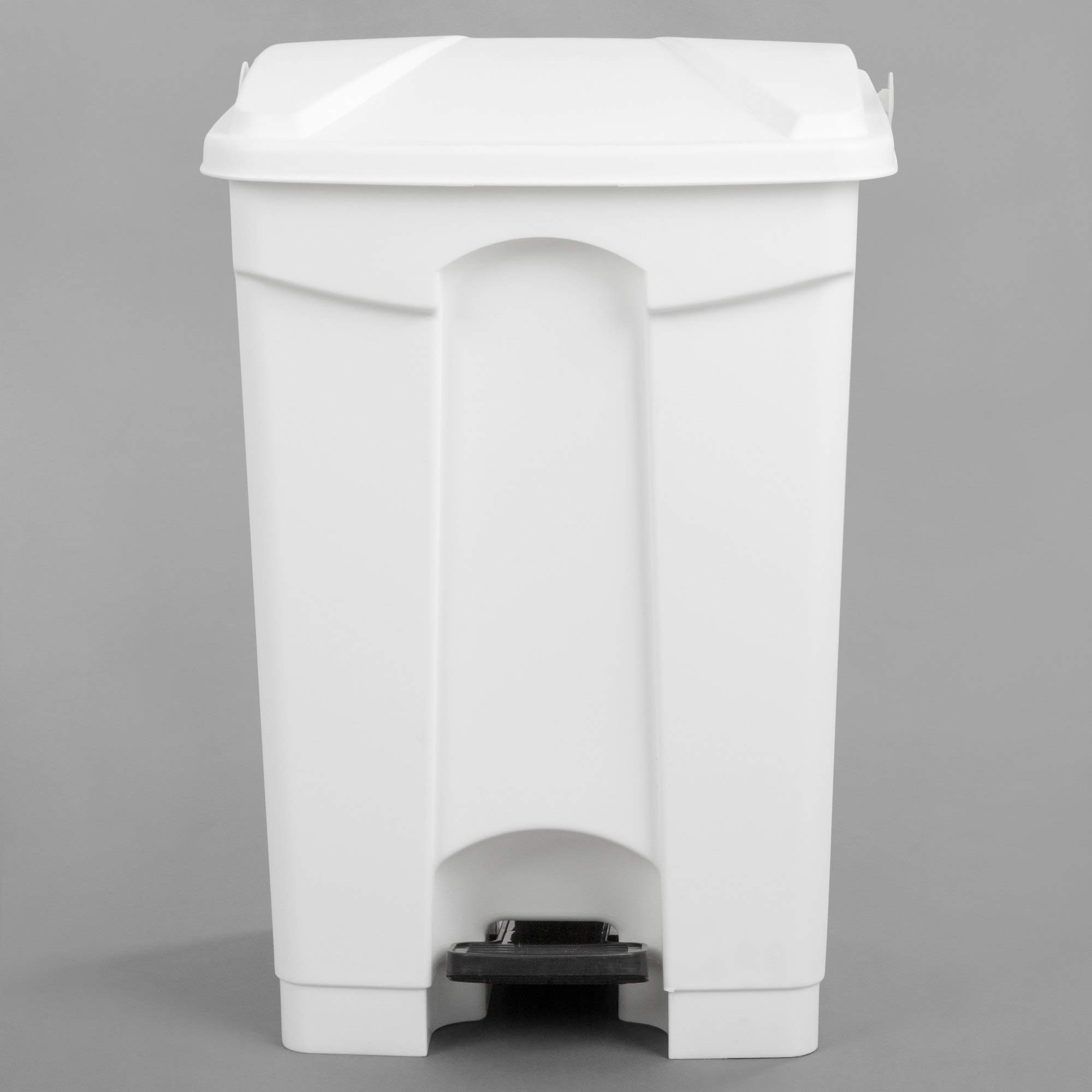 PRO&Family 18 Gallon (68 Liter) Hands-Free Foot Pedal Trash Can - White Rectangular Kitchen Waste Bin with Lid for Recycling & Garbage | Ideal for Home, Office & Restaurant Use