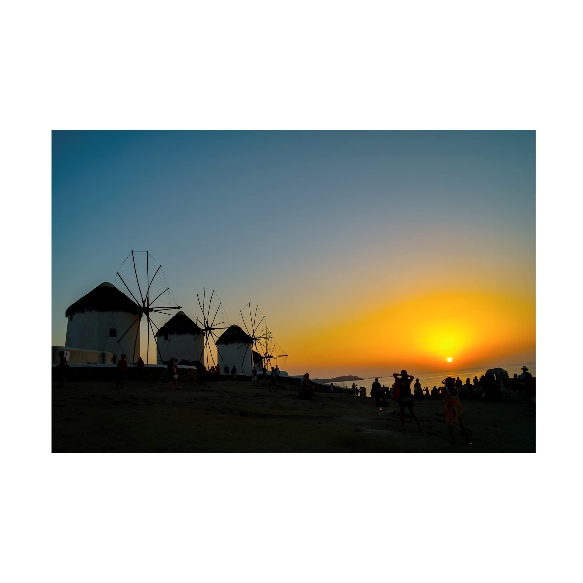 Ben Heine 'Sunset Mill 1' Canvas Wall Art Print - Modern Landscape Painting for Living Room, Bedroom & Office Decor | Trademark Fine Art Collection