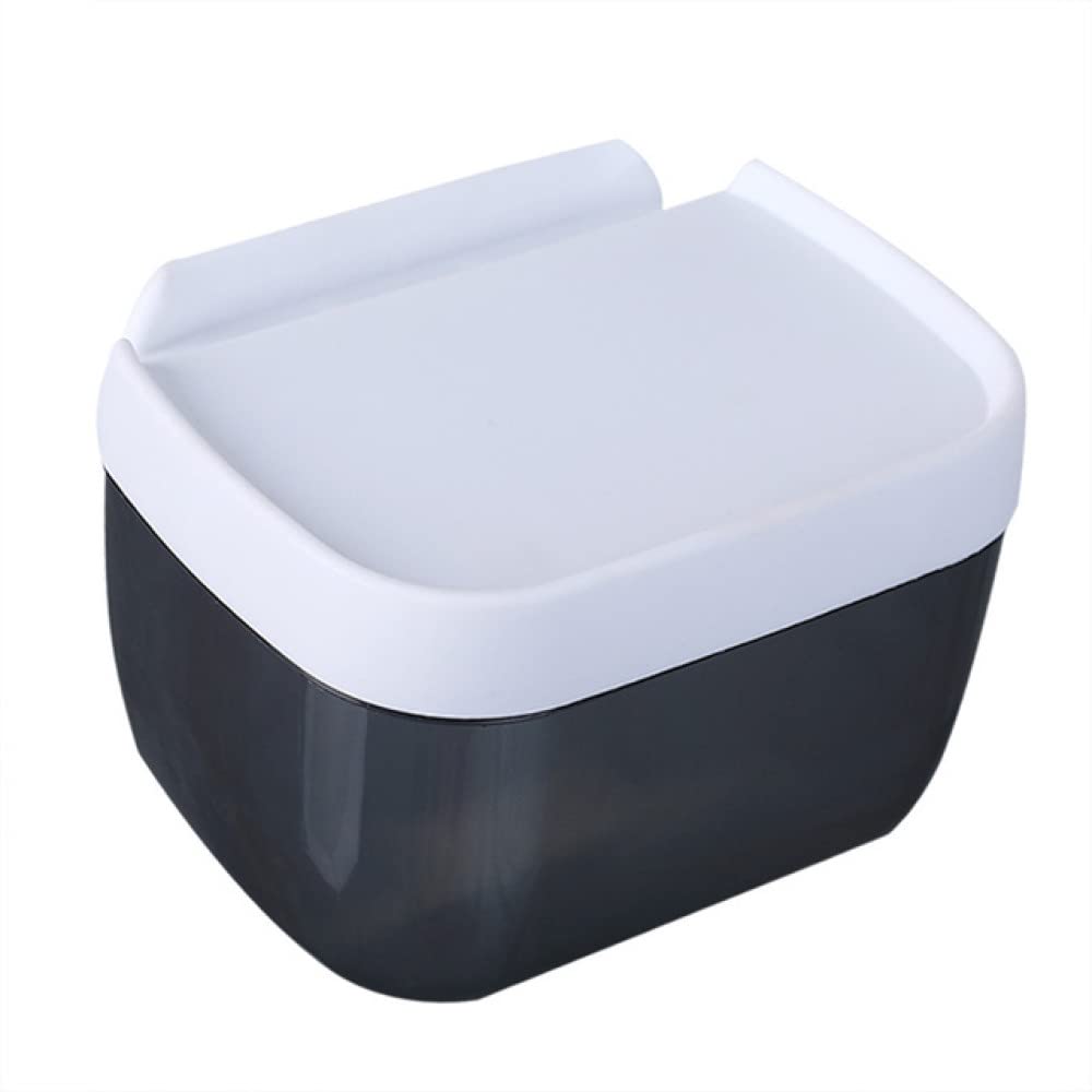 Wall Mount Tissue Holder & Bathroom Storage Box - No Drill Phone Stand, Toilet Paper Holder - Waterproof Home Organizer for Bathroom, Kitchen & Office Organization