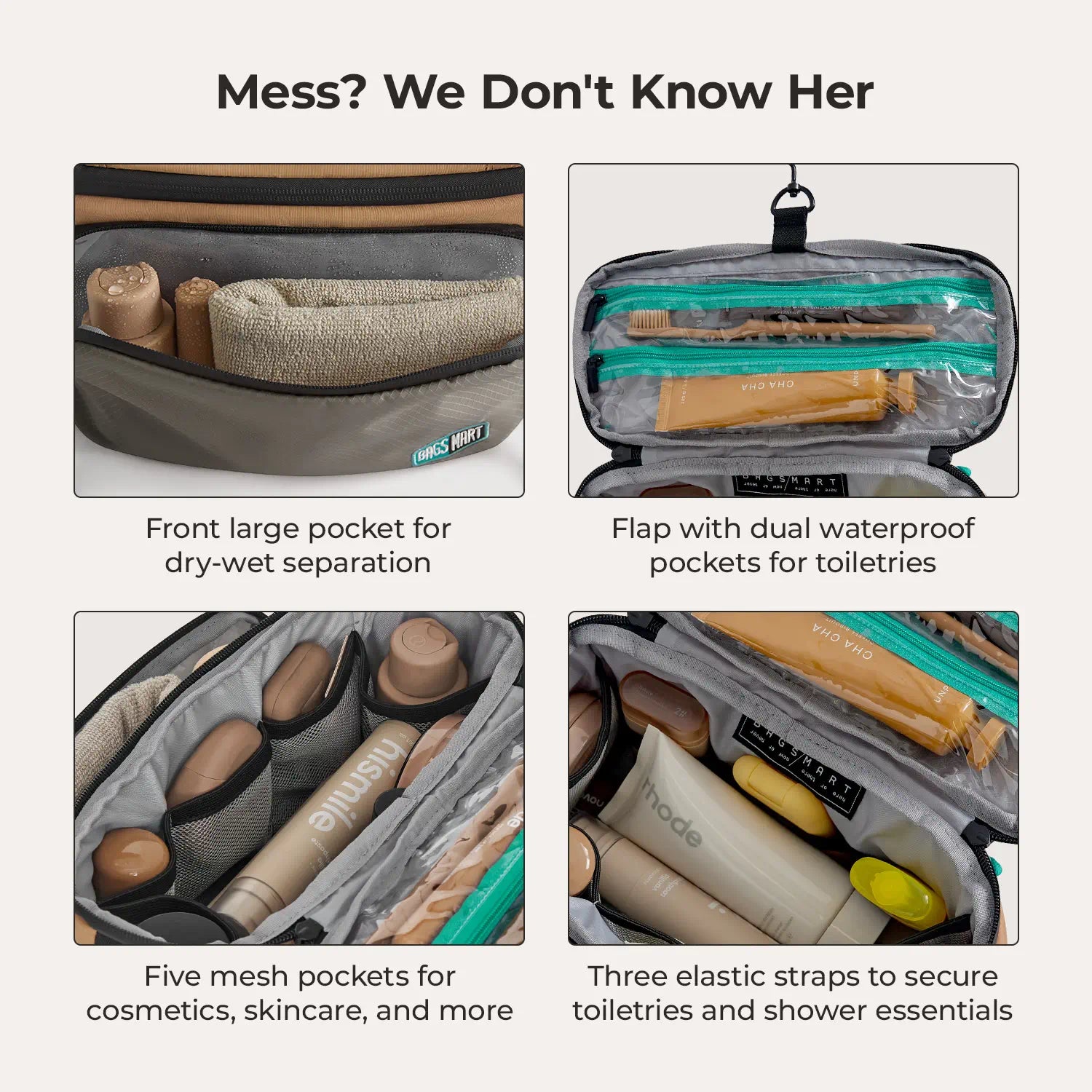 Blast 4.5L Hanging Toiletry Bag for Travel - Waterproof Cosmetic Organizer with Multiple Pockets for Bathroom Essentials | Perfect for Camping, Gym & Business Trips