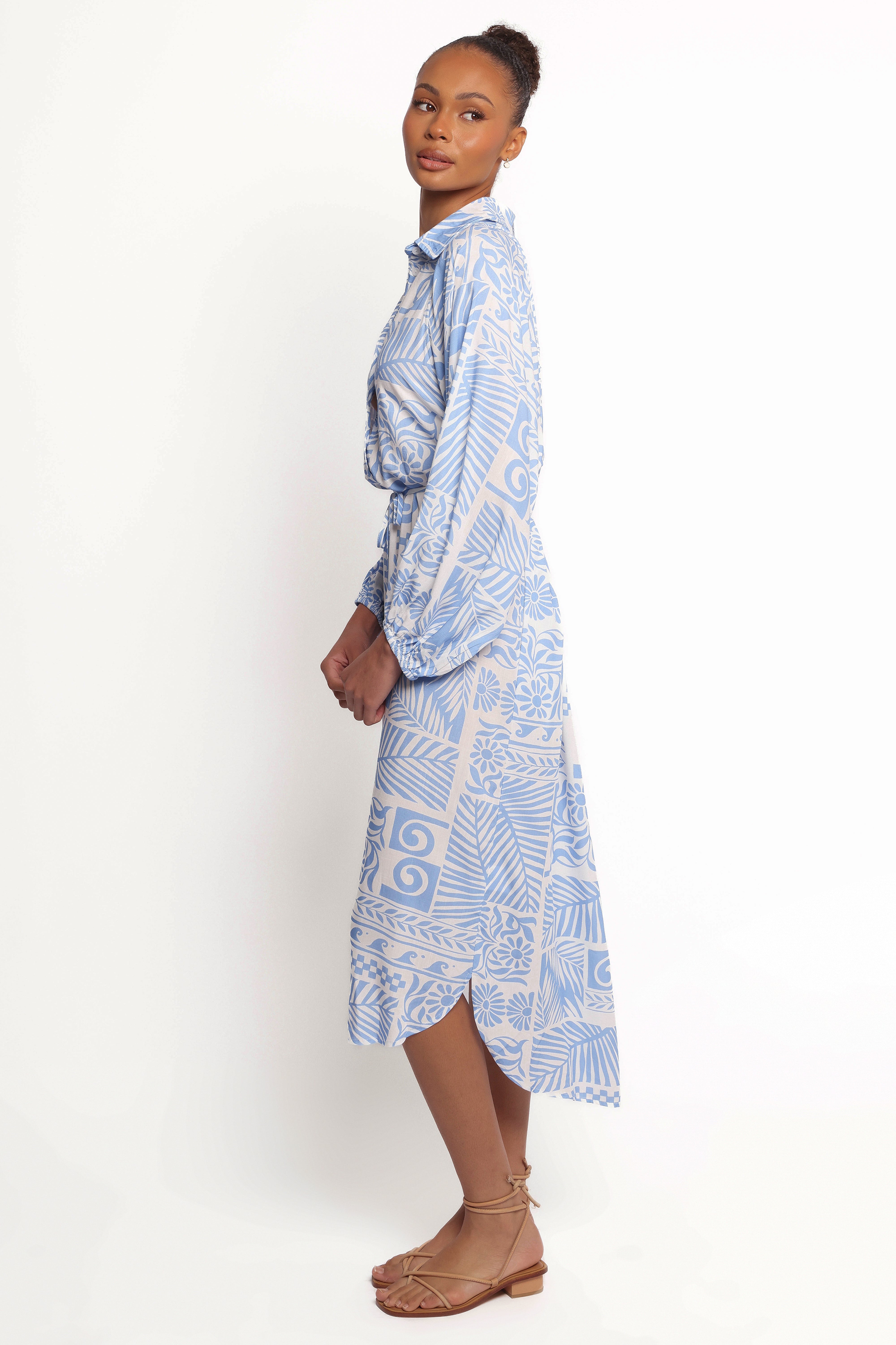 Foster Midi Dress with Malia Print - Floral Summer Dress for Women, Casual & Party Wear, Perfect for Beach, Vacation, and Date Nights