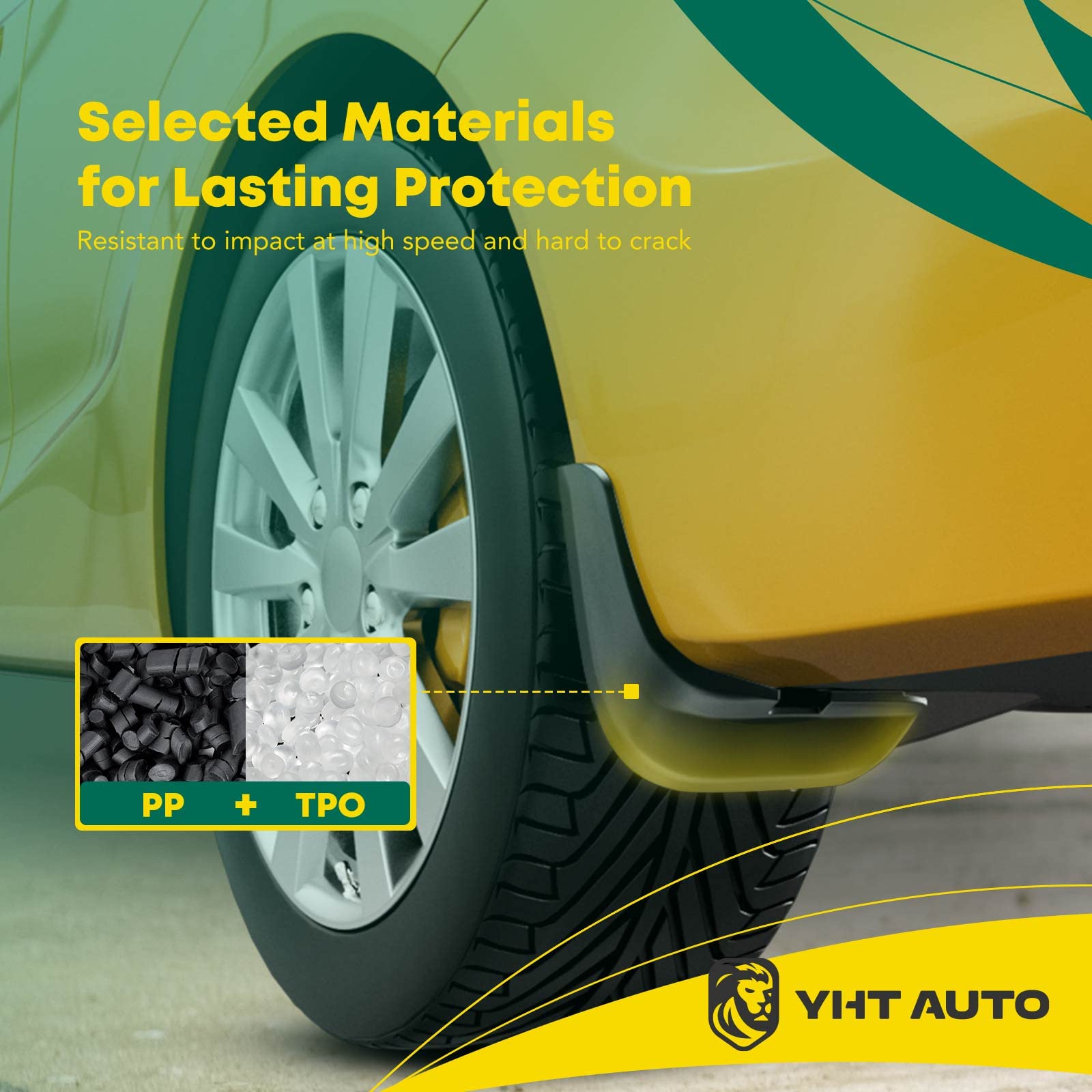 YHTAUTO Mud Flaps Splash Guards for Honda Accord 2008-2012 Sedan - 4Pcs Front & Rear Mudguards Set with Hardware Kit - Wheel Protector Accessories for All-Weather Driving & Off-Road Protection