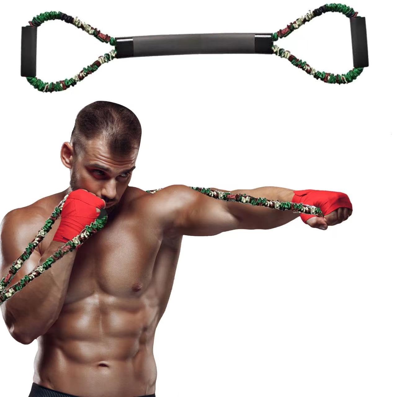 Premium Boxing Training Equipment Set - Resistance Bands for Shadow Boxing, Kicking & Punching | Full Body Workout Accessories for Home Gym | Men & Women Fitness Gear | Ideal for MMA, Kickboxing & Cardio Training