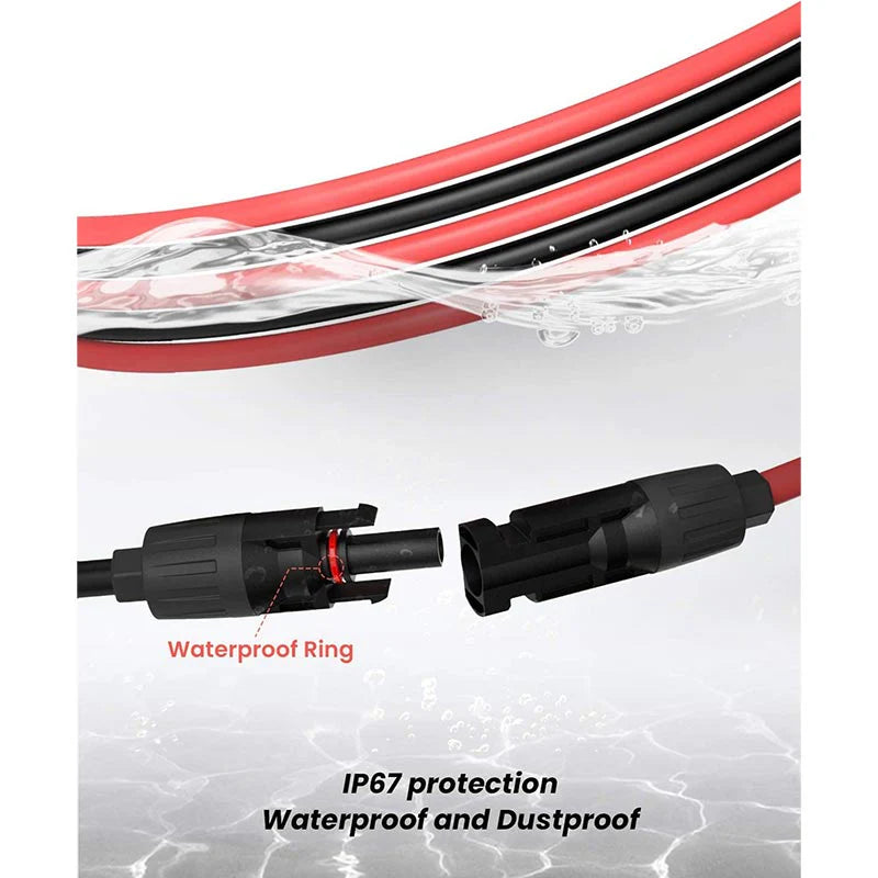 BougeRV 2.2ft 10AWG MC4 Solar Connector to Anderson Powerpole Adapter - Solar Panel Extension Cable for RV, Boat, Off-Grid Power Systems