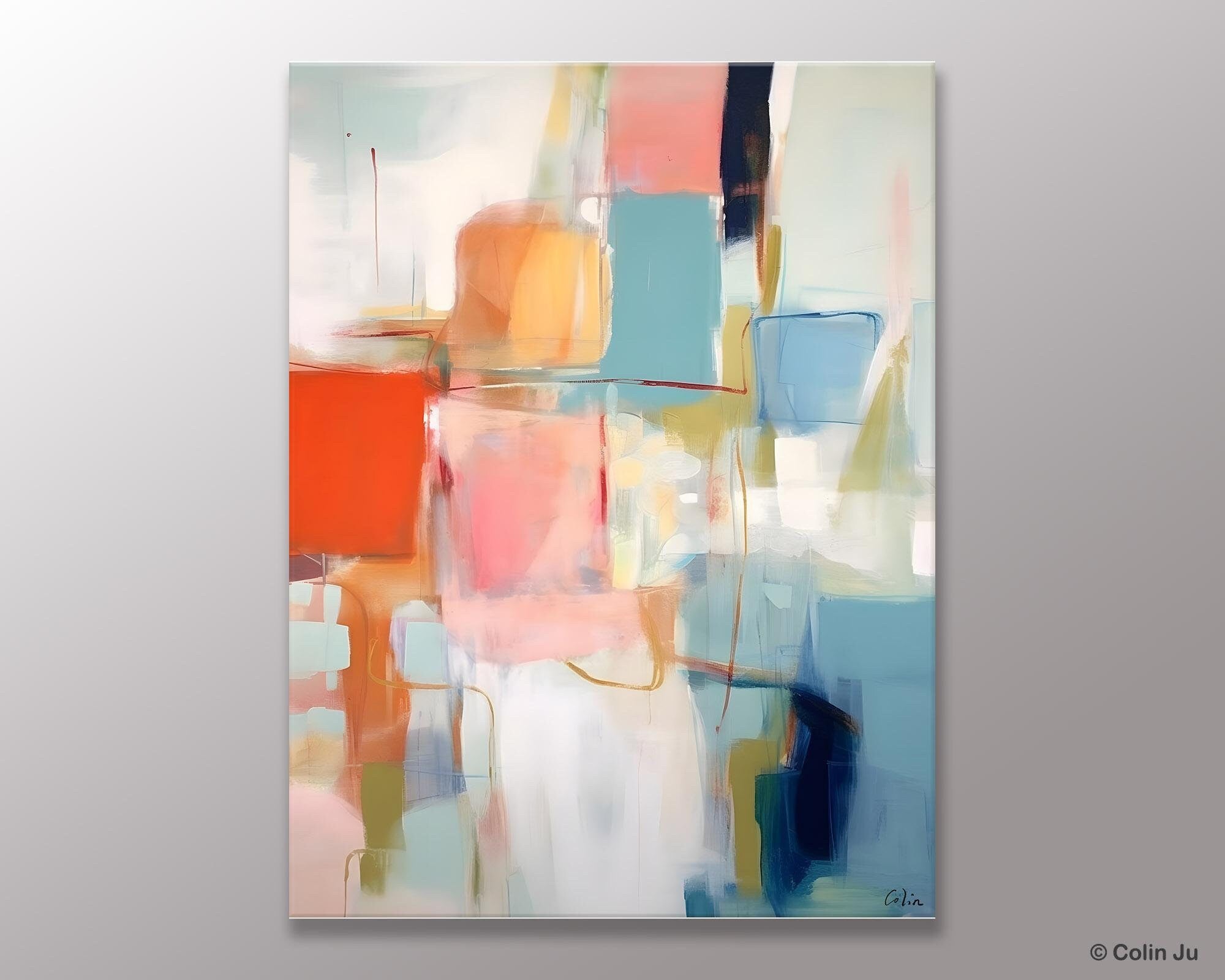 Hand Painted Canvas Art - Original Abstract Wall Paintings for Dining Room | Extra Large Contemporary Wall Decor | Perfect for Home & Office Interior Design