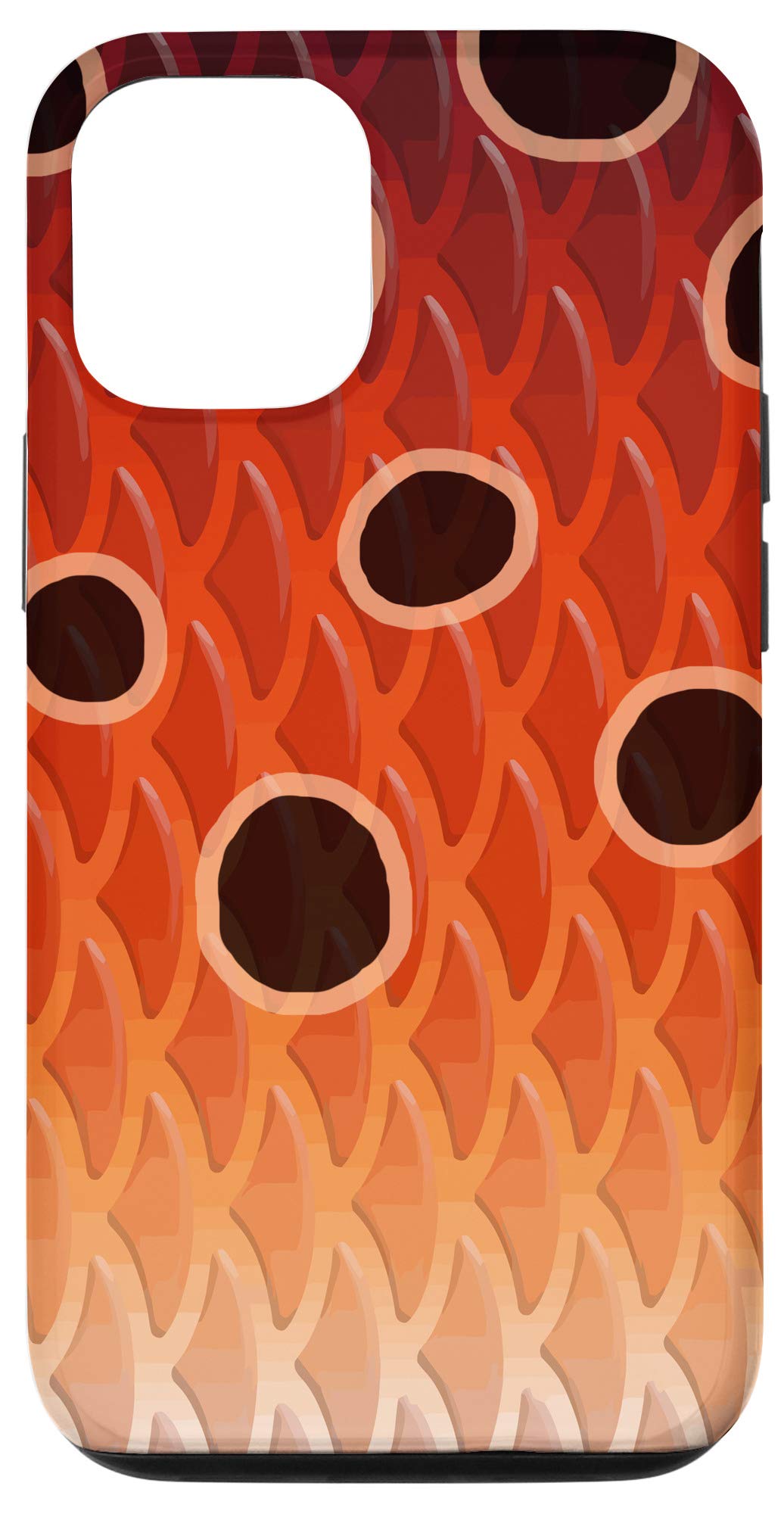 iPhone 12/12 Pro Case - Louisiana State Red Fish Skin Scale Art Design | Unique Fishing Themed Protective Cover | Perfect Gift for Anglers & Outdoor Enthusiasts | Ideal for Fishing Trips, Boat Outings & Outdoor Adventures