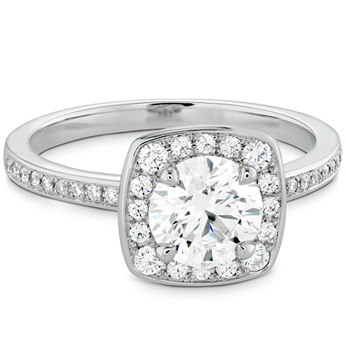 Hearts On Fire Euphoria Custom Halo Diamond Engagement Ring - 1.5ct Round Brilliant Cut Wedding Band for Women, Proposal & Anniversary Gift - Perfect for Romantic Proposals, Bridal Jewelry & Special Occasions