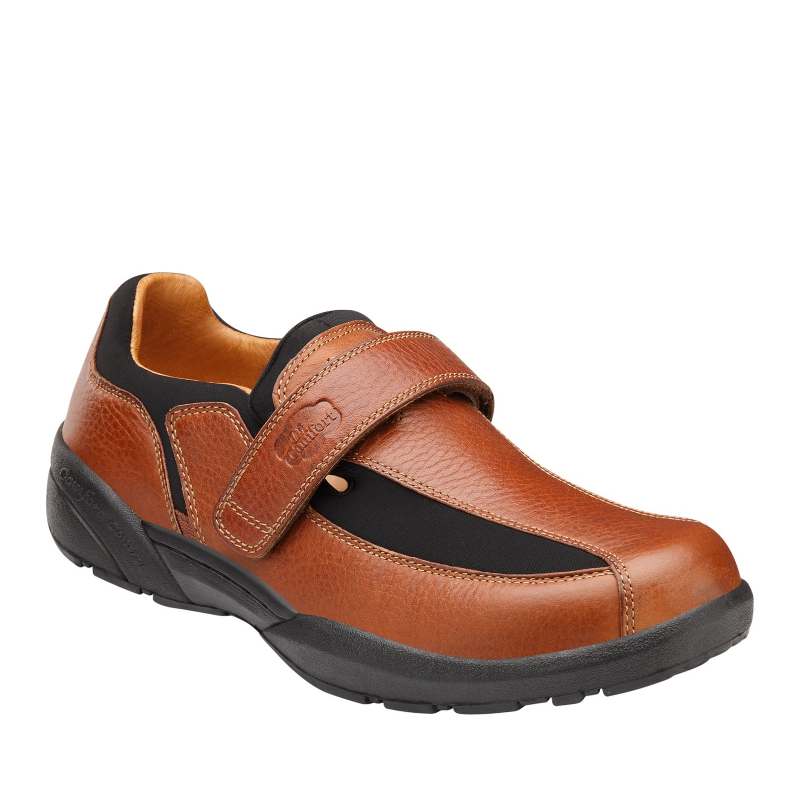 Dr. Comfort Douglas Men's Extra Wide Casual Shoes - Chestnut Brown Size 9.5 for Walking, Work & Everyday Comfort
