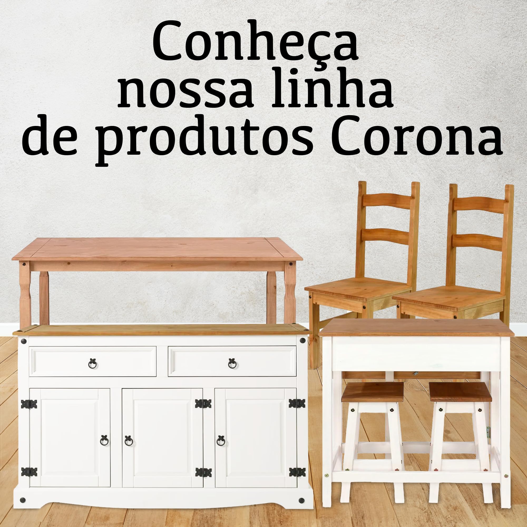 Solid Wood Dining Chairs Set of 2 - Sturdy Corona Style Furniture for Kitchen, Dining Room & Breakfast Nook - Modern Farmhouse Home Decor