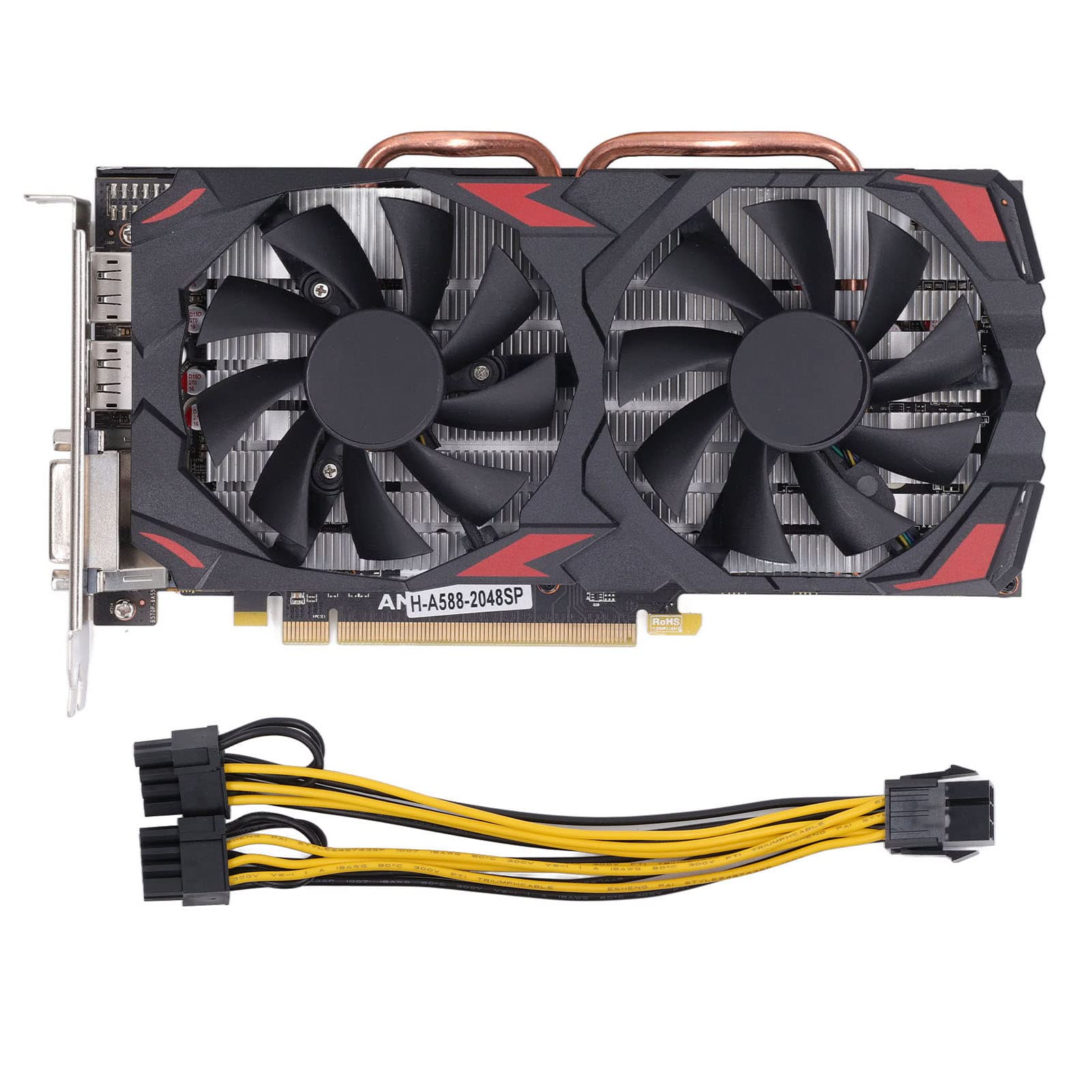 8GB DDR5 256-Bit RX 580 Gaming Graphics Card with Dual Fans - High Performance Desktop PC Video Card for 4K Gaming, Streaming & VR | Perfect for Fortnite, Call of Duty & Esports