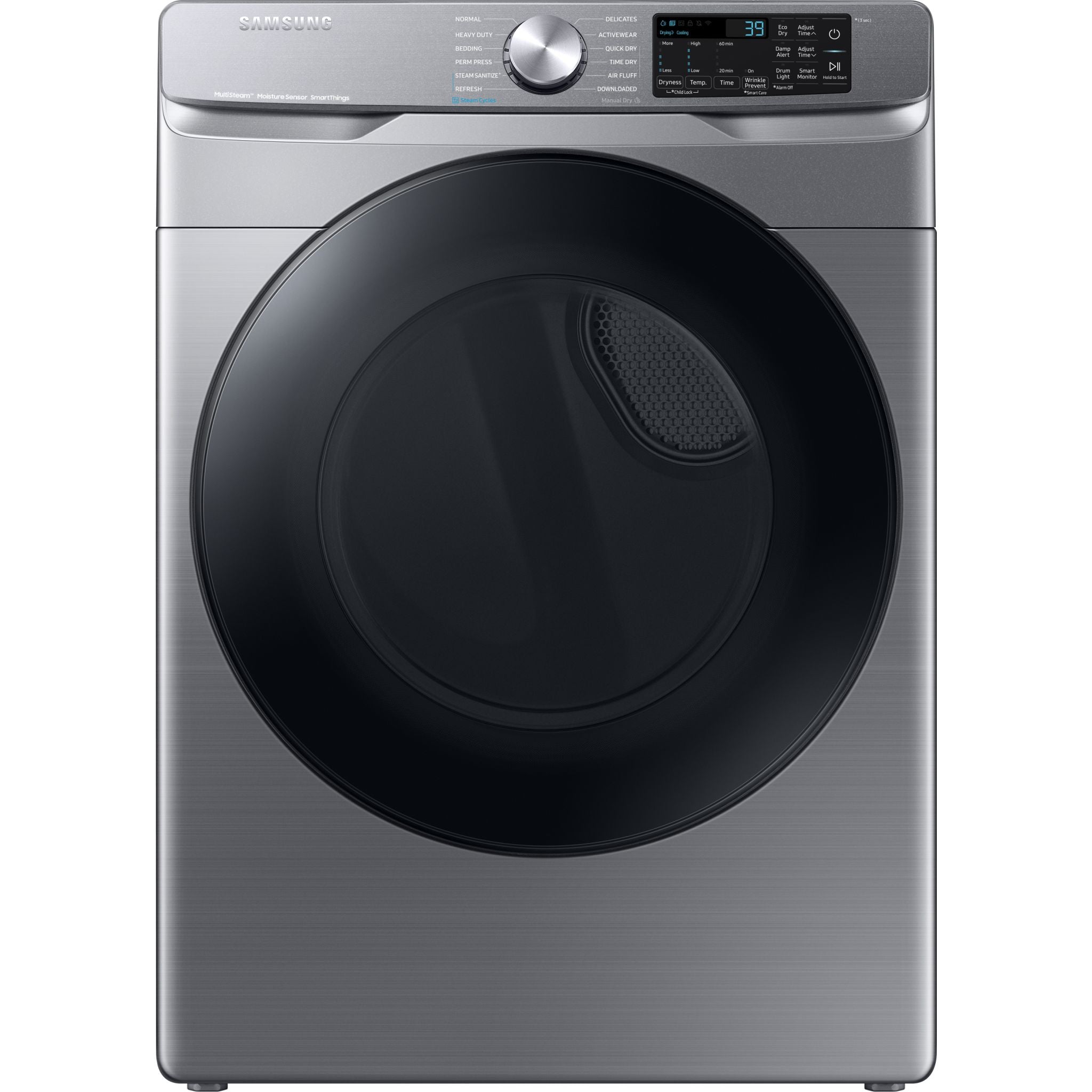 Samsung DVG45B6305P Front Load Electric Dryer - 7.5 Cu. Ft. Capacity, ENERGY STAR Certified, Smart Sensor Dry, Wrinkle Prevent, Grey - Perfect for Laundry Rooms & Apartments