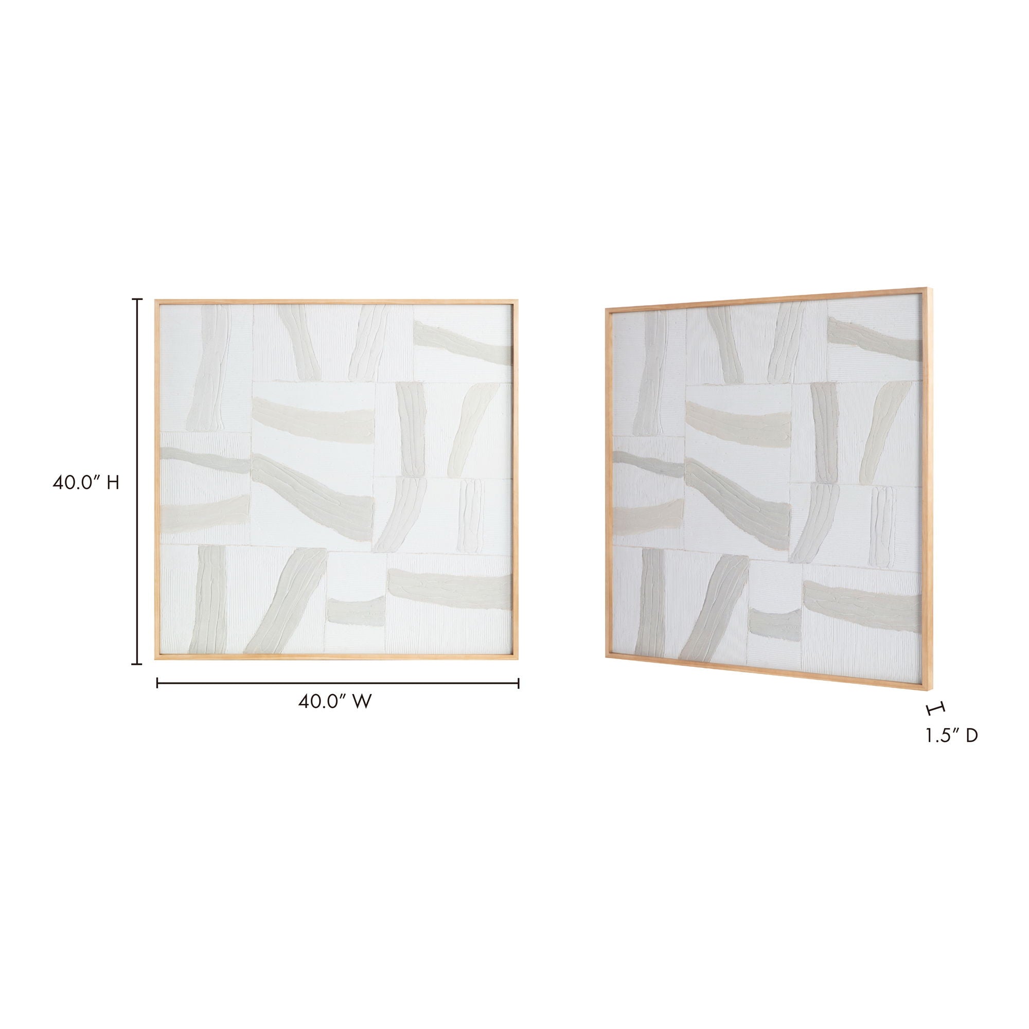 Custom Framed White Wall Art Painting - Perfect for Living Room, Bedroom & Office Decor