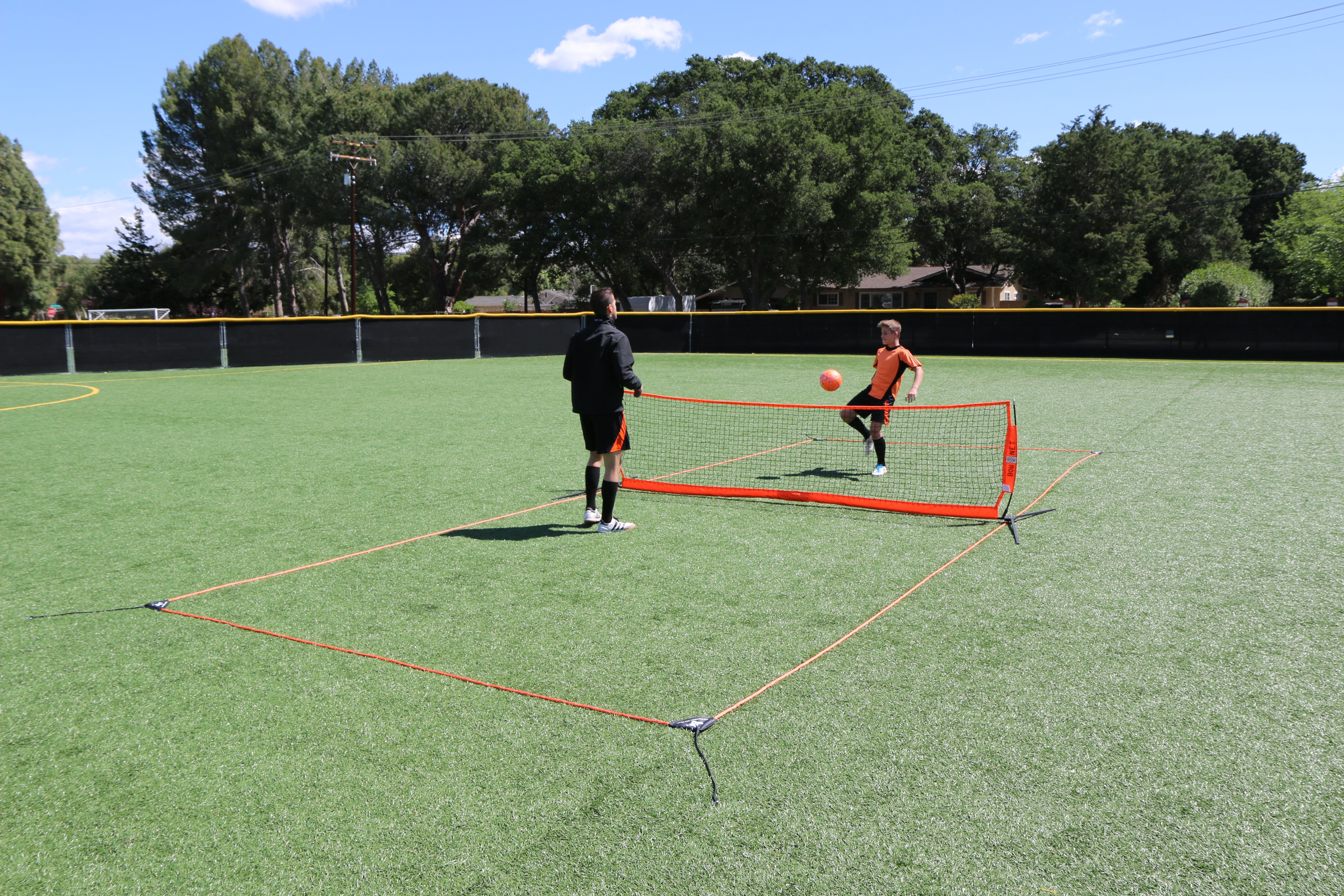 18' Portable Sports Net - Heavy Duty Soccer, Tennis, Volleyball Barrier for Court, Backyard & Training | Perfect for Soccer Practice, Tennis Games & Multi-Sport Use