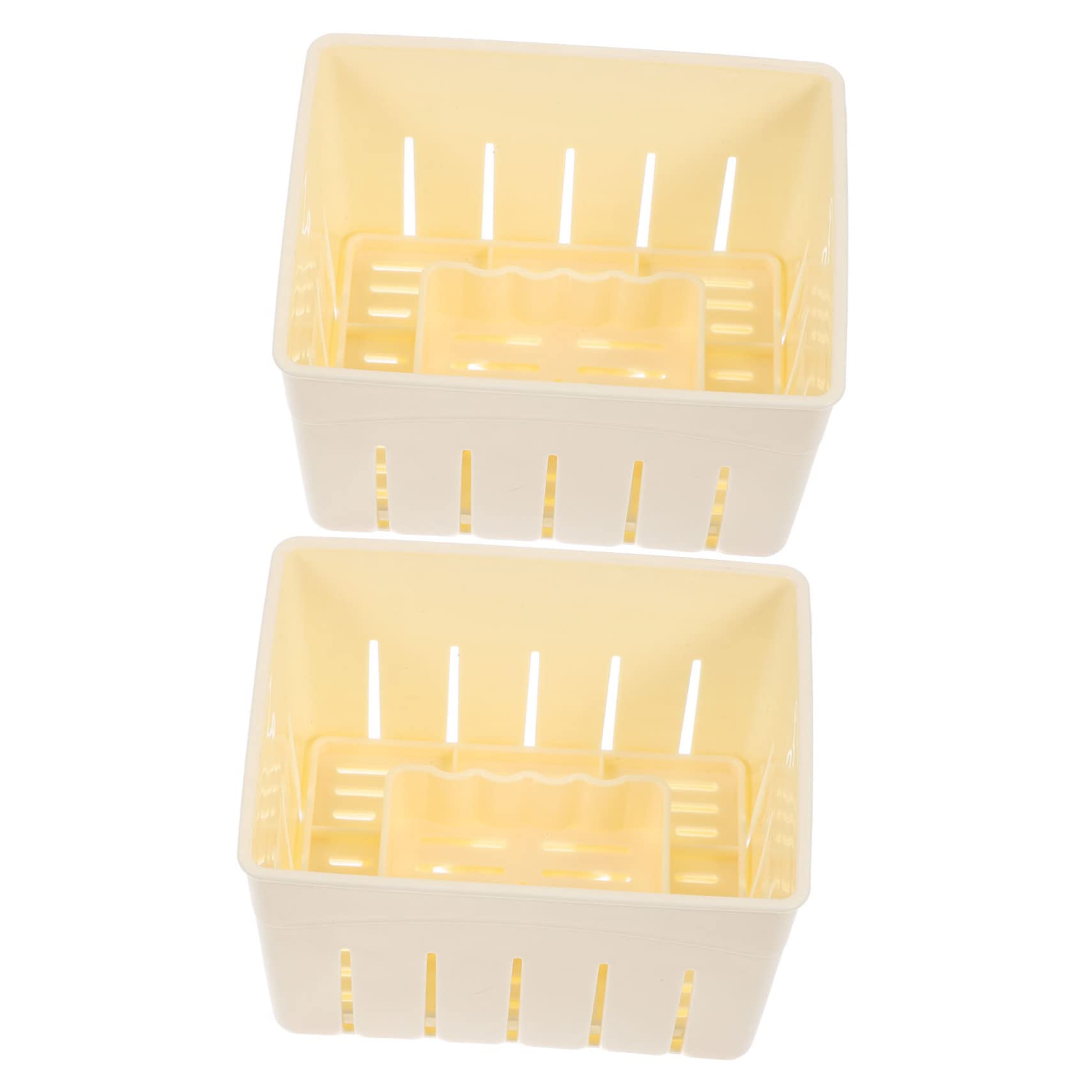 Mikinona 2-Pack Plastic Tofu Mold Box - Cheese & Paneer Maker, DIY Soybean Curd Press, Food Grade PP Kitchen Tool for Homemade Tofu, Perfect for Vegan Cooking & Meal Prep