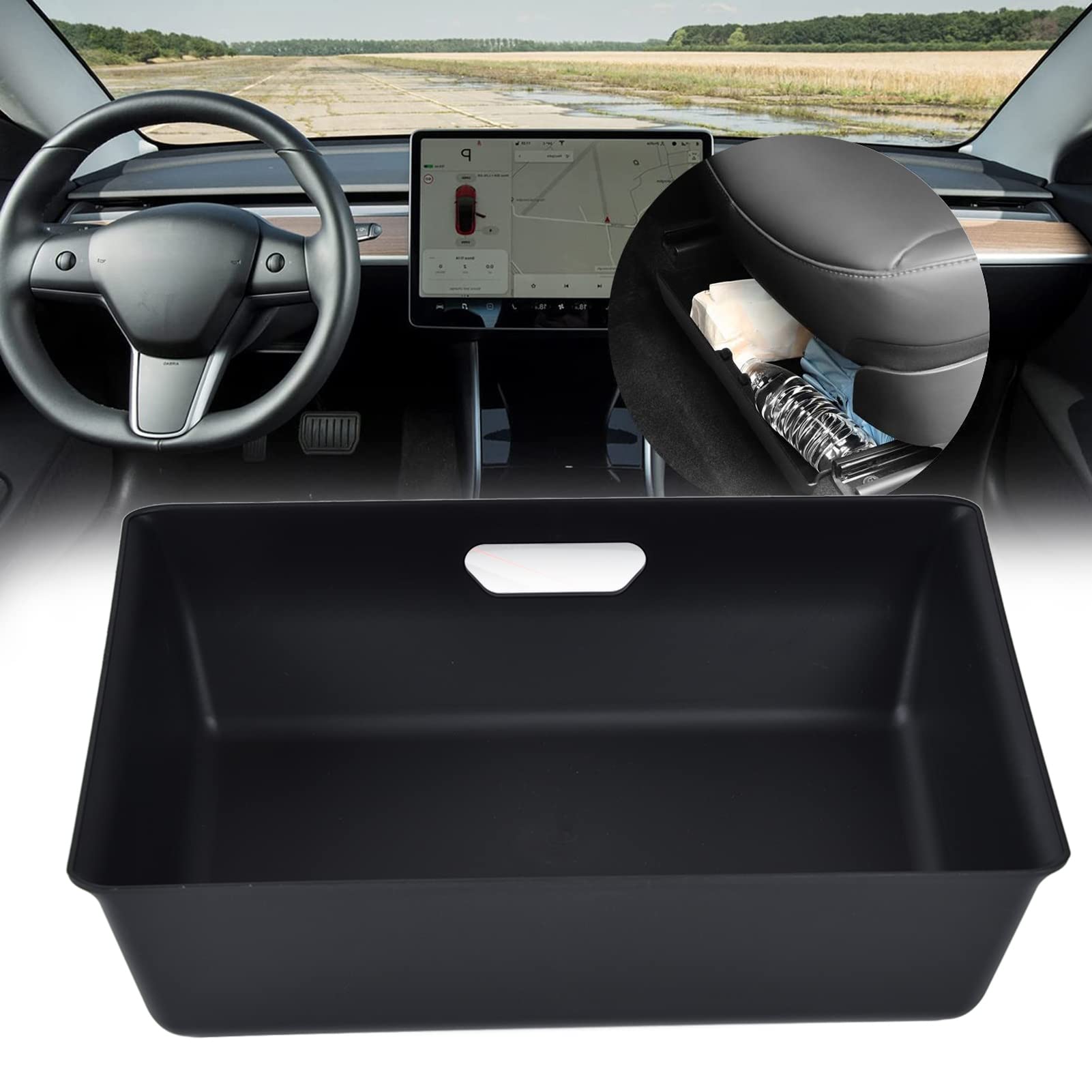 Under Seat Storage Organizer - Hidden Car Storage Box with Multipurpose Tray for Driver Seat | Vehicle Accessories & Organization Solutions | Perfect for Road Trips, Daily Commute & Car Camping