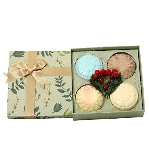**AHAD Handcrafted Organic Soap Gift Box - Pure Essential Oils, Zero Chemicals, Luxury Holiday Soap Set - Perfect for Christmas Gifts, Self-Care & Spa Relaxation**