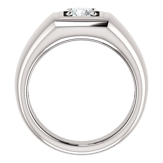 14KT Gold 3/4 Carat Round Diamond Solitaire Ring for Men - Perfect for Engagement, Wedding & Anniversary Gifts