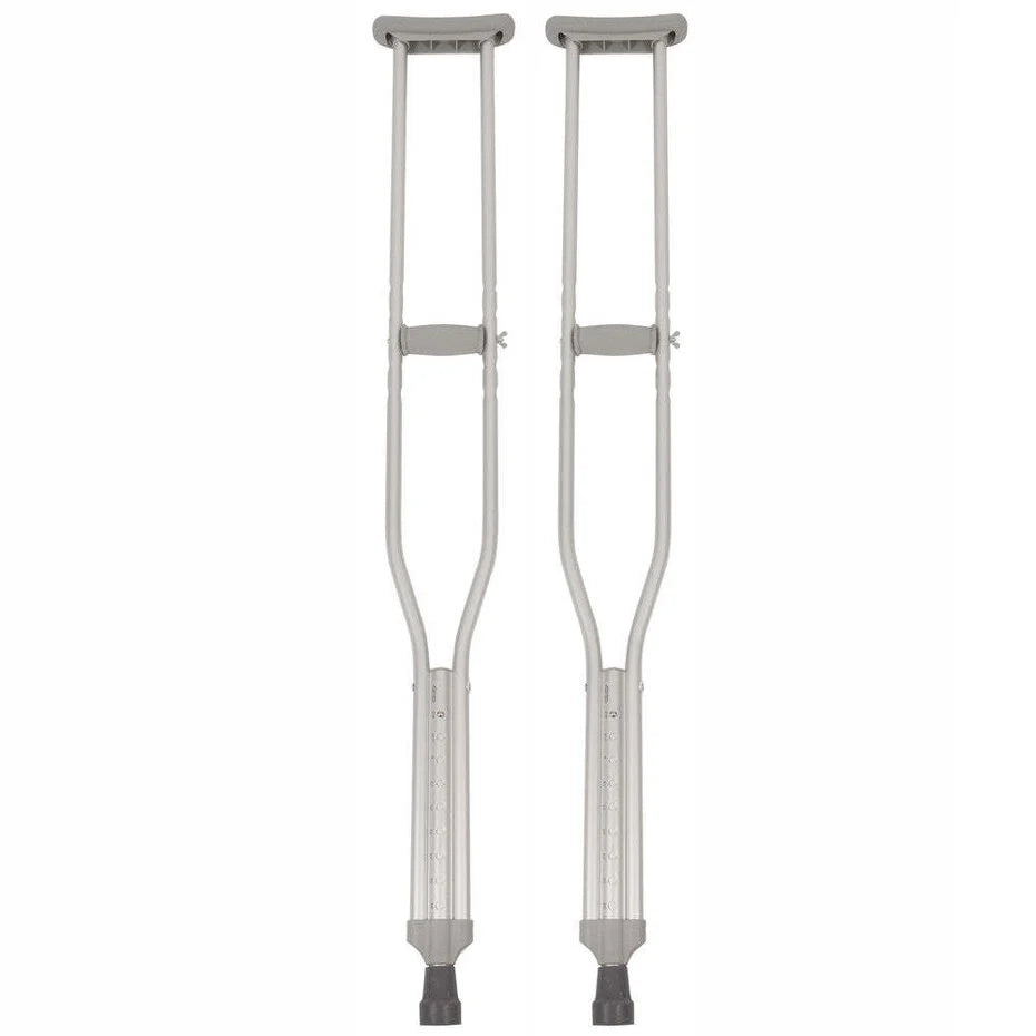 Premium CalCare Aluminum Crutches - Lightweight Adjustable Underarm Support for Adults & Seniors - Ideal for Injury Recovery, Post-Surgery Mobility & Daily Assistance