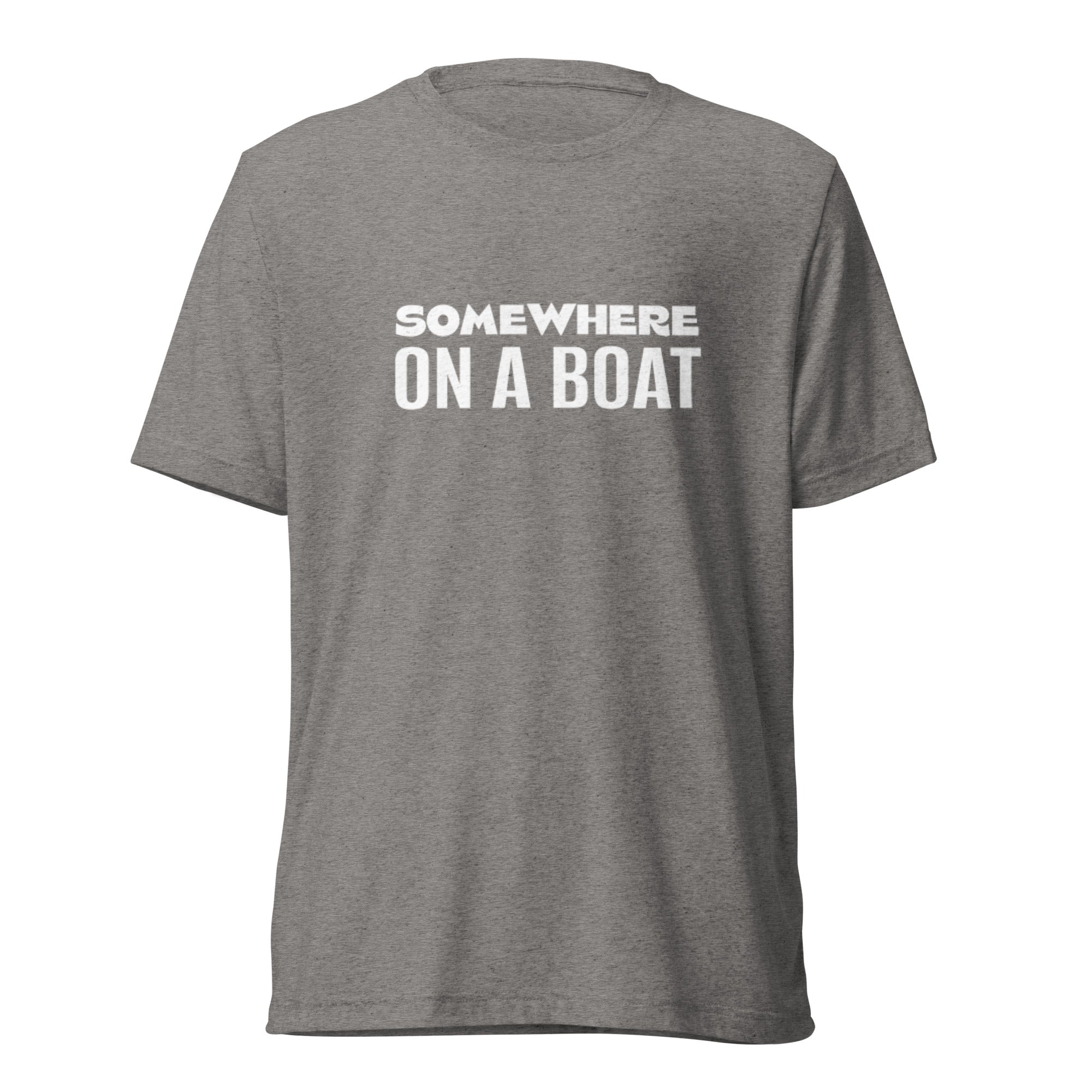 Bart's Water Sports Somewhere on a Boat Short Sleeve T-Shirt - Comfortable Casual Tee for Boating, Fishing & Outdoor Activities