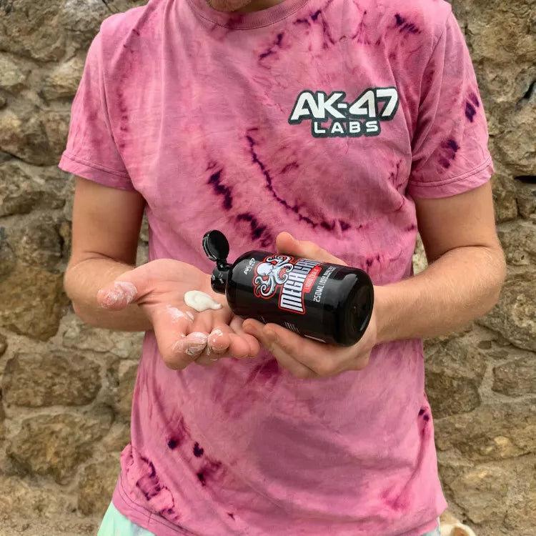 AK 47 Labs Mega Grip Liquid Chalk 250ml - Premium Non-Slip Grip Enhancer for Weightlifting, Rock Climbing & CrossFit - Sweat-Proof & Long-Lasting Performance Chalk for Gym, Powerlifting & Sports Training