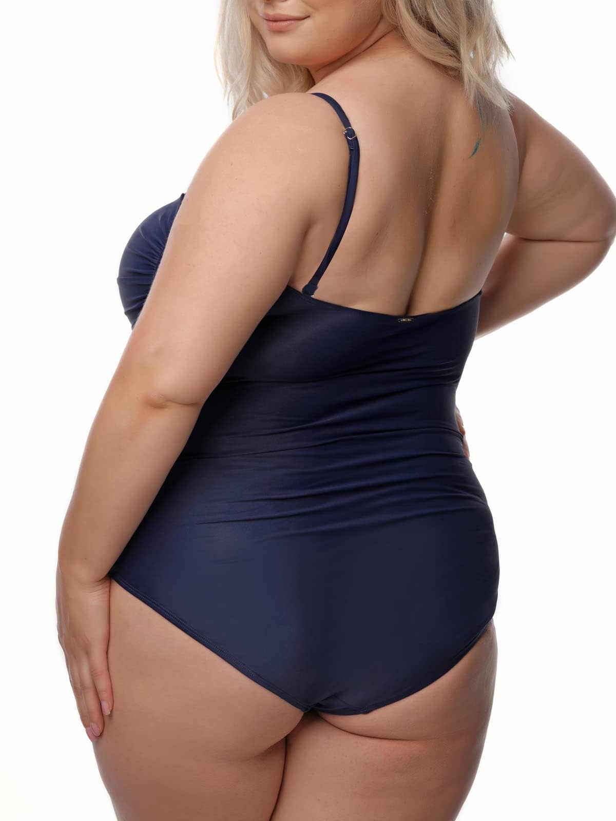 RELLECIGA Women's Strapless One Piece Swimsuit - Sexy Push Up Bathing Suit for Beach, Pool & Vacation - Tummy Control Swimwear with Adjustable Side Ties