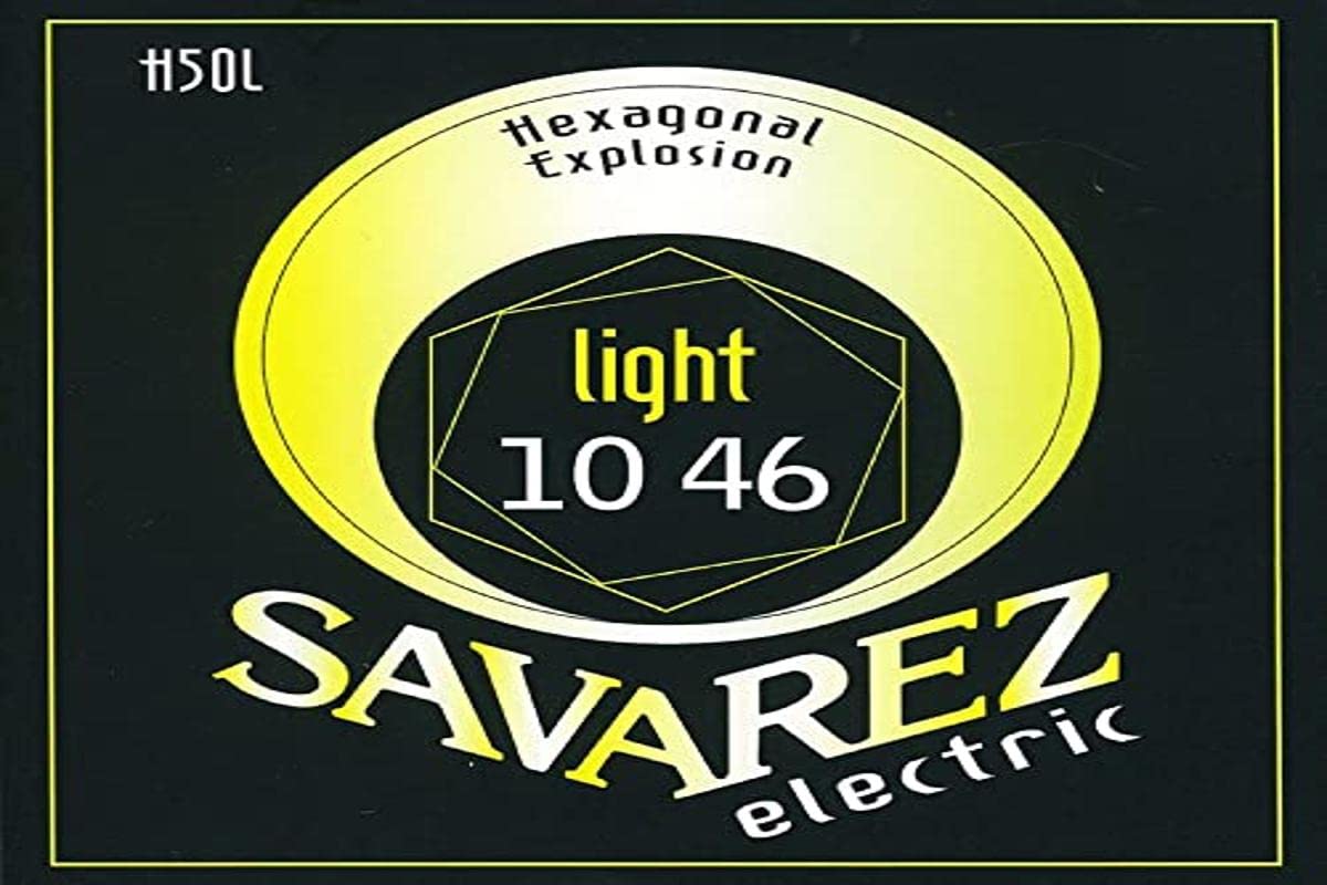 Savarez H50L Hexagonal Light Electric Guitar Strings Set - High-Quality for Smooth Playability & Bright Tone | Perfect for Rock, Blues & Jazz Performances