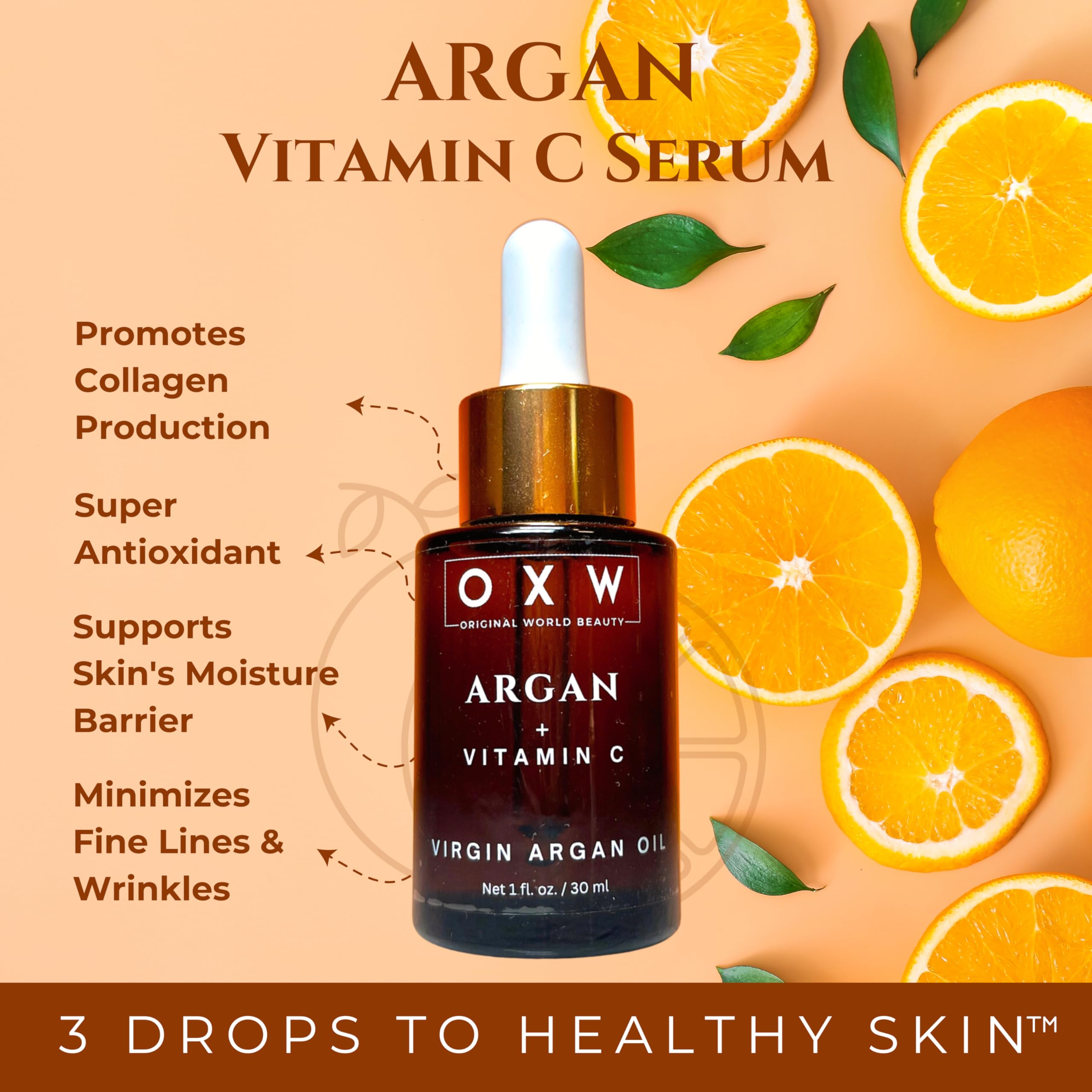 Premium 15% Vitamin C Serum with Tetrahexyldecyl Ascorbate (THDA) & Moisturizing Argan Oil for Face - Lightweight, Velvety Smooth Formula to Promote Collagen & Even Skin Tone - Perfect for Daily Skincare & Anti-Aging Routine