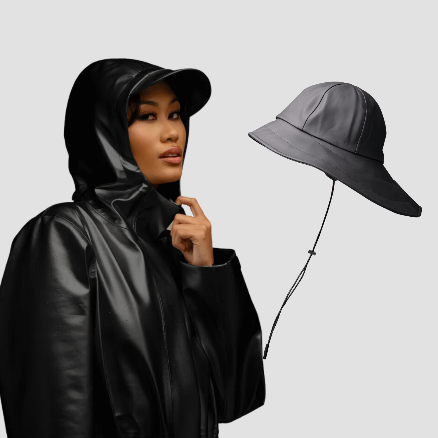 Rain Jacket Black / Matte Bucket Black