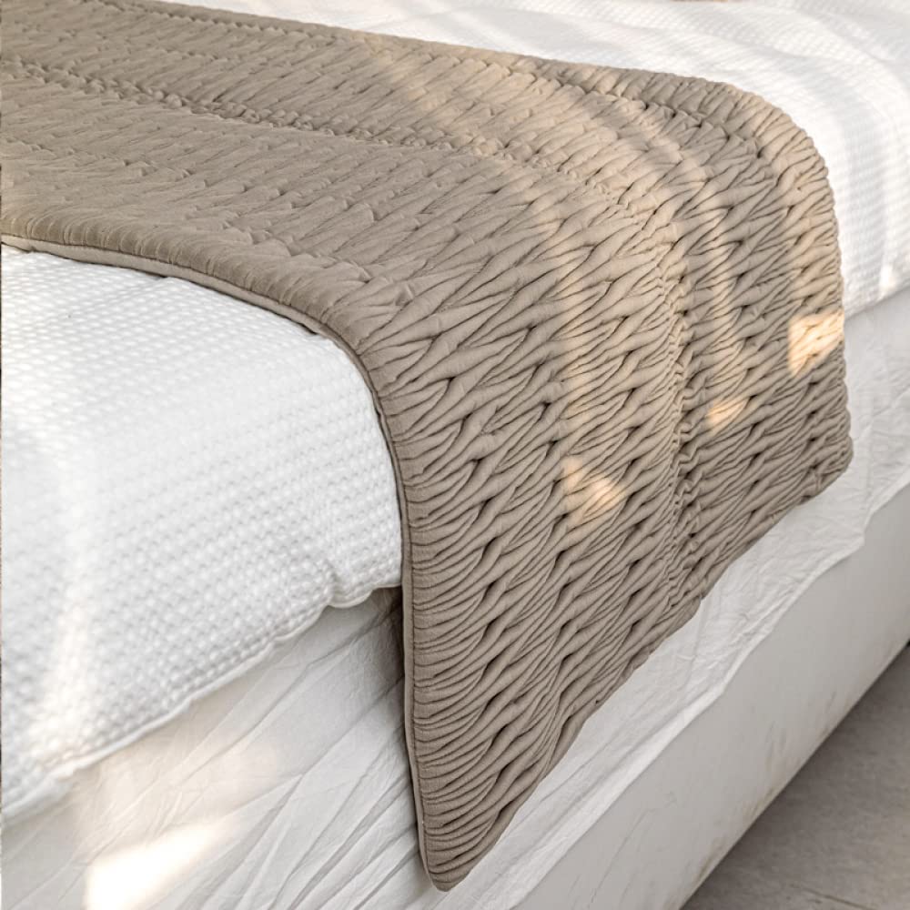 Modern King/Queen Bed Runner Scarf - Hotel Luxury Bedspread for Home Decor