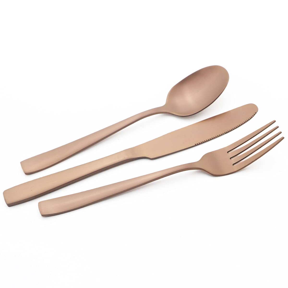 Matte Red 24-Piece Stainless Steel Flatware Set - Satin Finish Silverware for 6, Dishwasher Safe Cutlery Set with Forks, Spoons & Knives - Perfect for Dinner Parties, Restaurants & Everyday Kitchen Use