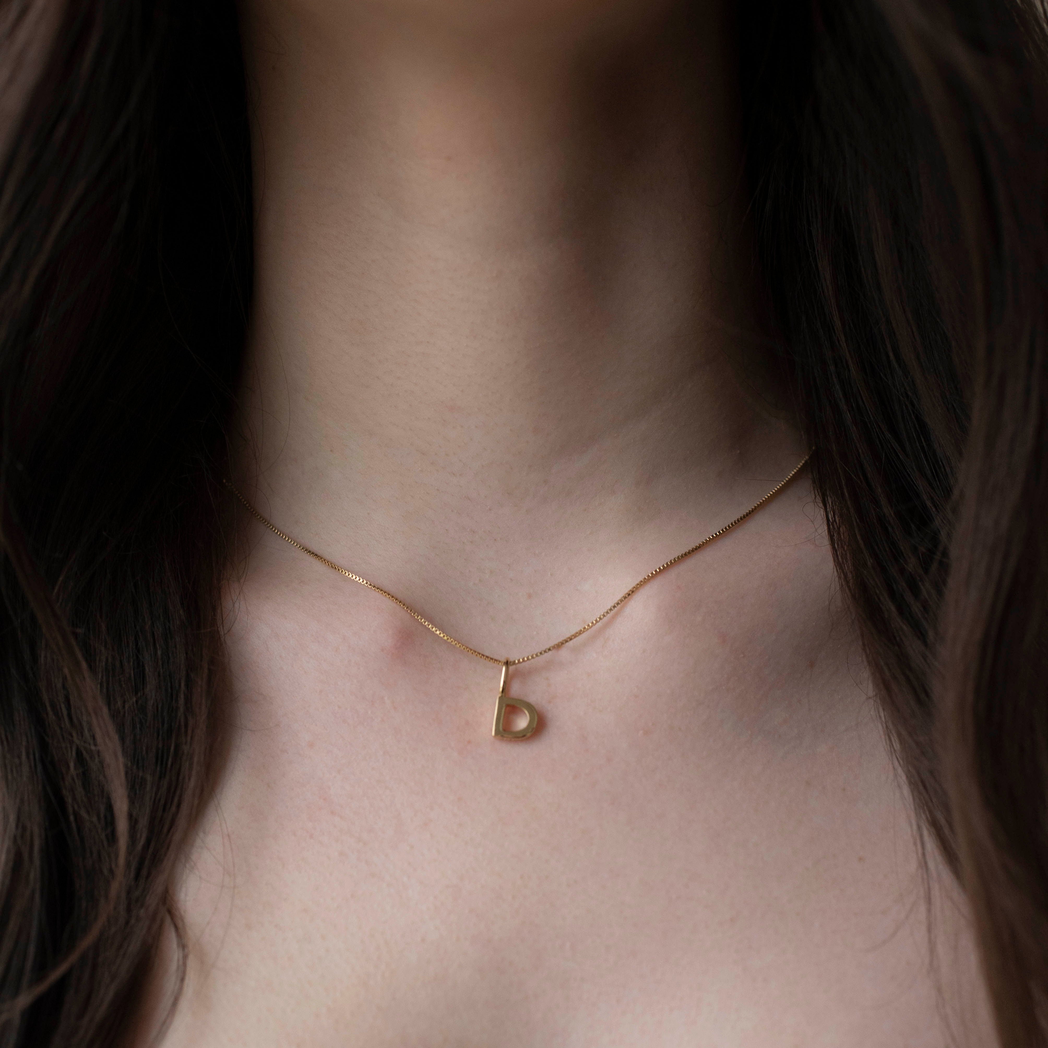 NOTABLE LETTER CHARM D - Elegant Initial Pendant Necklace for Women - Perfect for Gifts, Birthdays & Everyday Jewelry